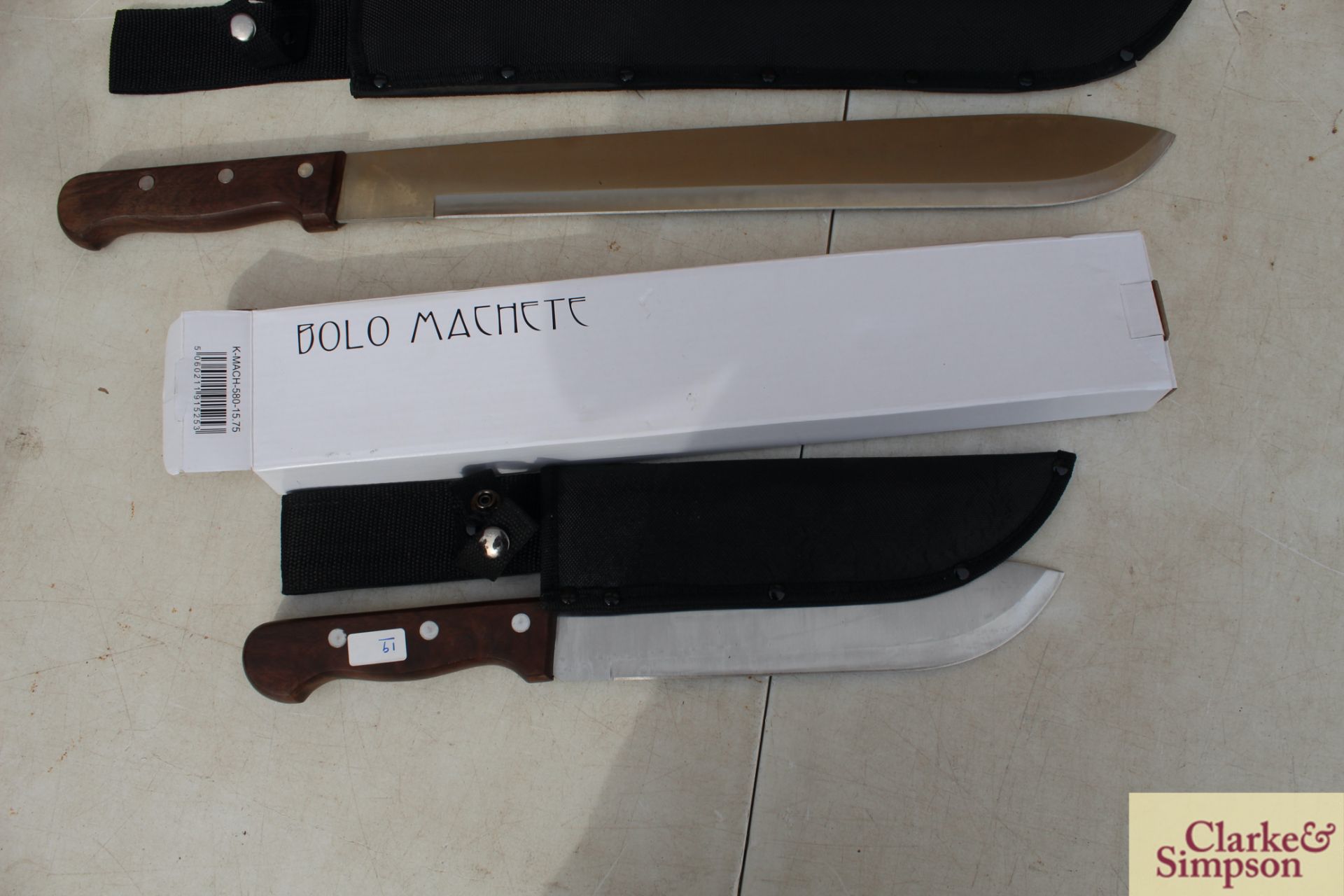 24in and 16in Bolo machettes. * - Image 2 of 3