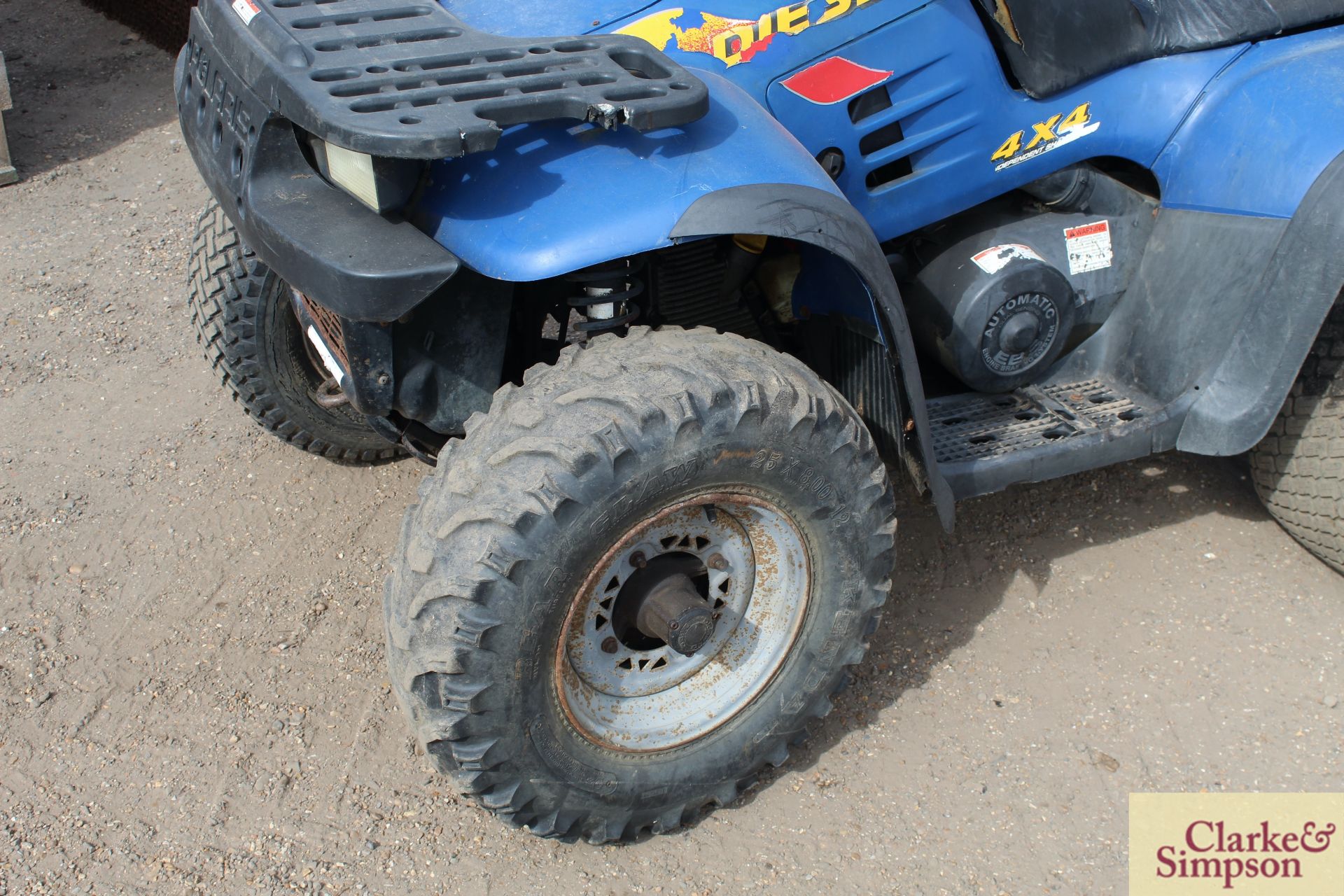 Polaris 500cc Diesel 4WD quad bike. Registration Q52 CHH. Date of first registration 02/2000. VIN - Image 10 of 28