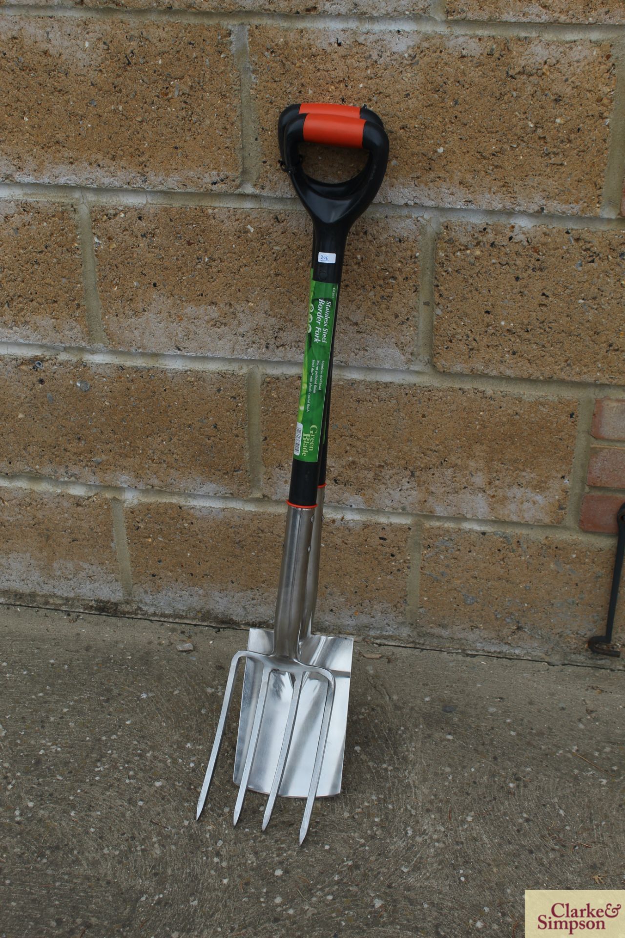 Stainless border fork and spade.*