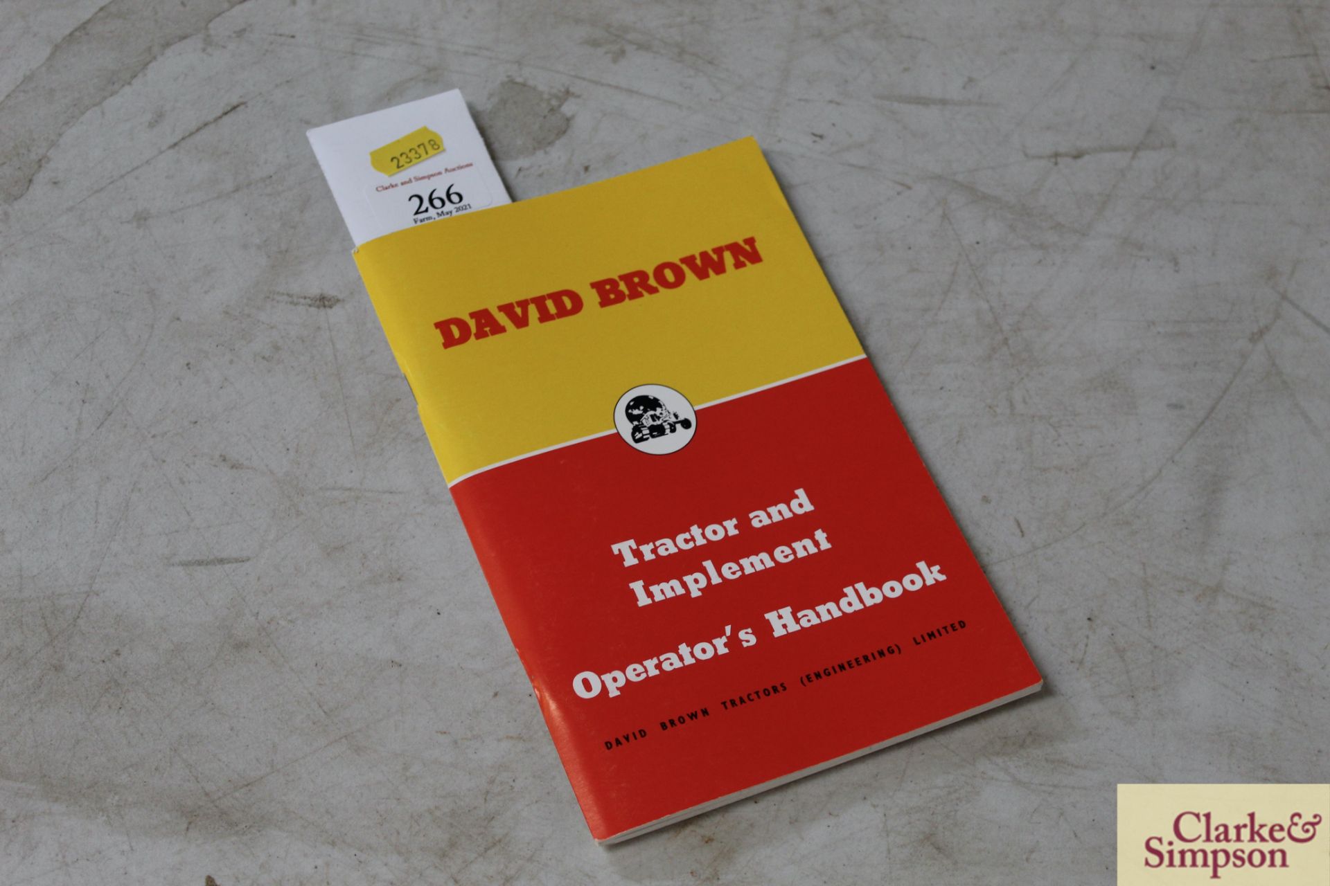 David Brown Tractor & Implement Operators Handbook.