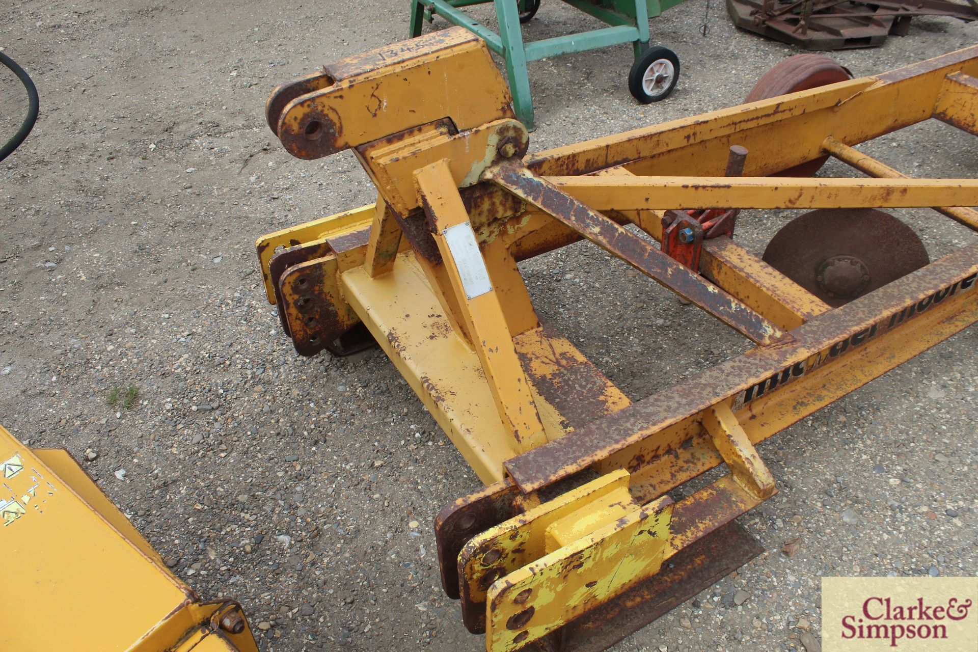 Michael Moore Moles linkage mounted single leg mole plough. Serial number 645. No leg. * - Image 12 of 13