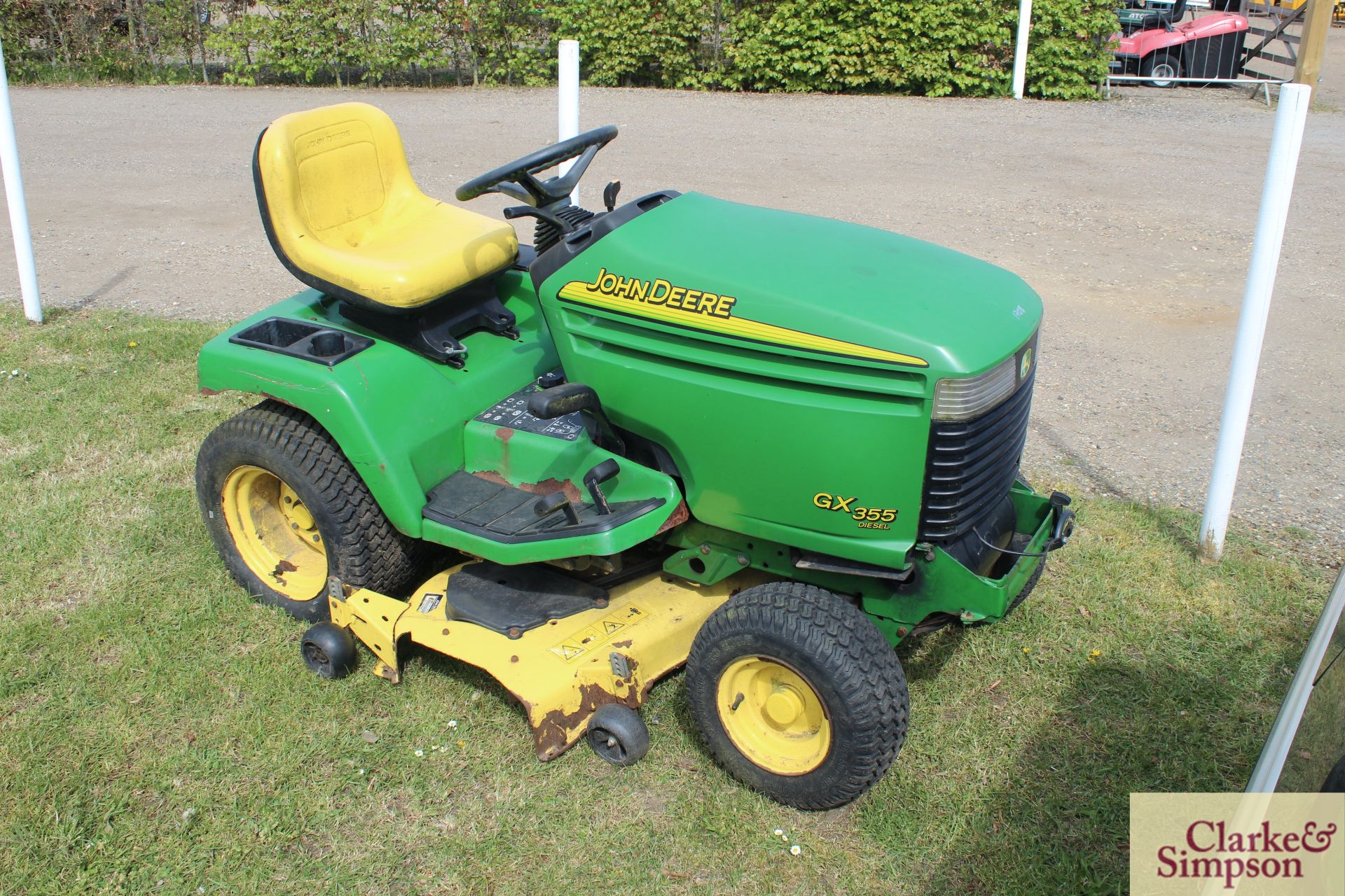 John Deere GX355 diesel ride-on mower. - Image 7 of 33