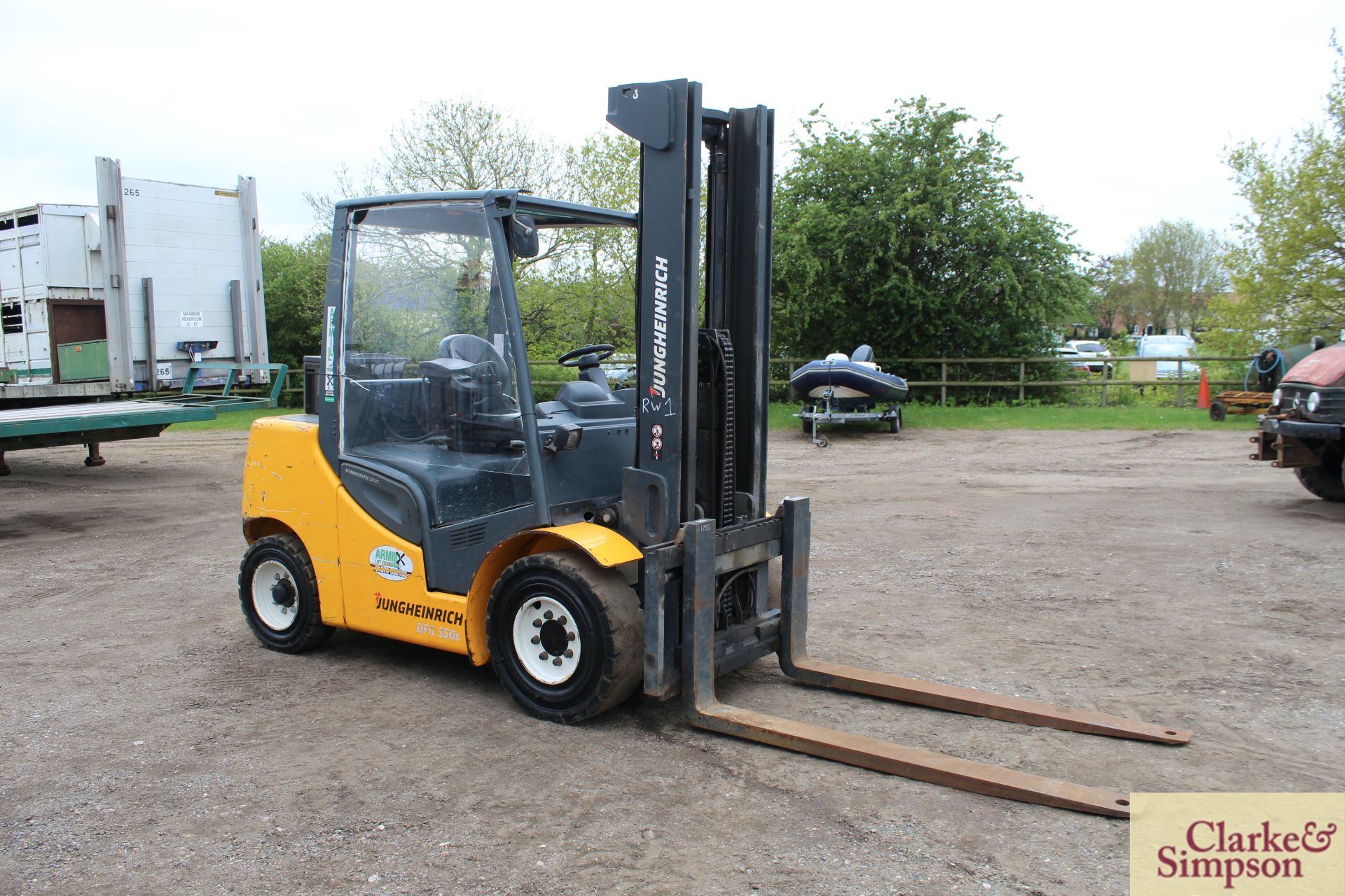 Jungheinrich DFG S50s masted forklift. 2015. 5,500 hours. 5T @ 600mm. Serial number FN495295. - Image 7 of 26