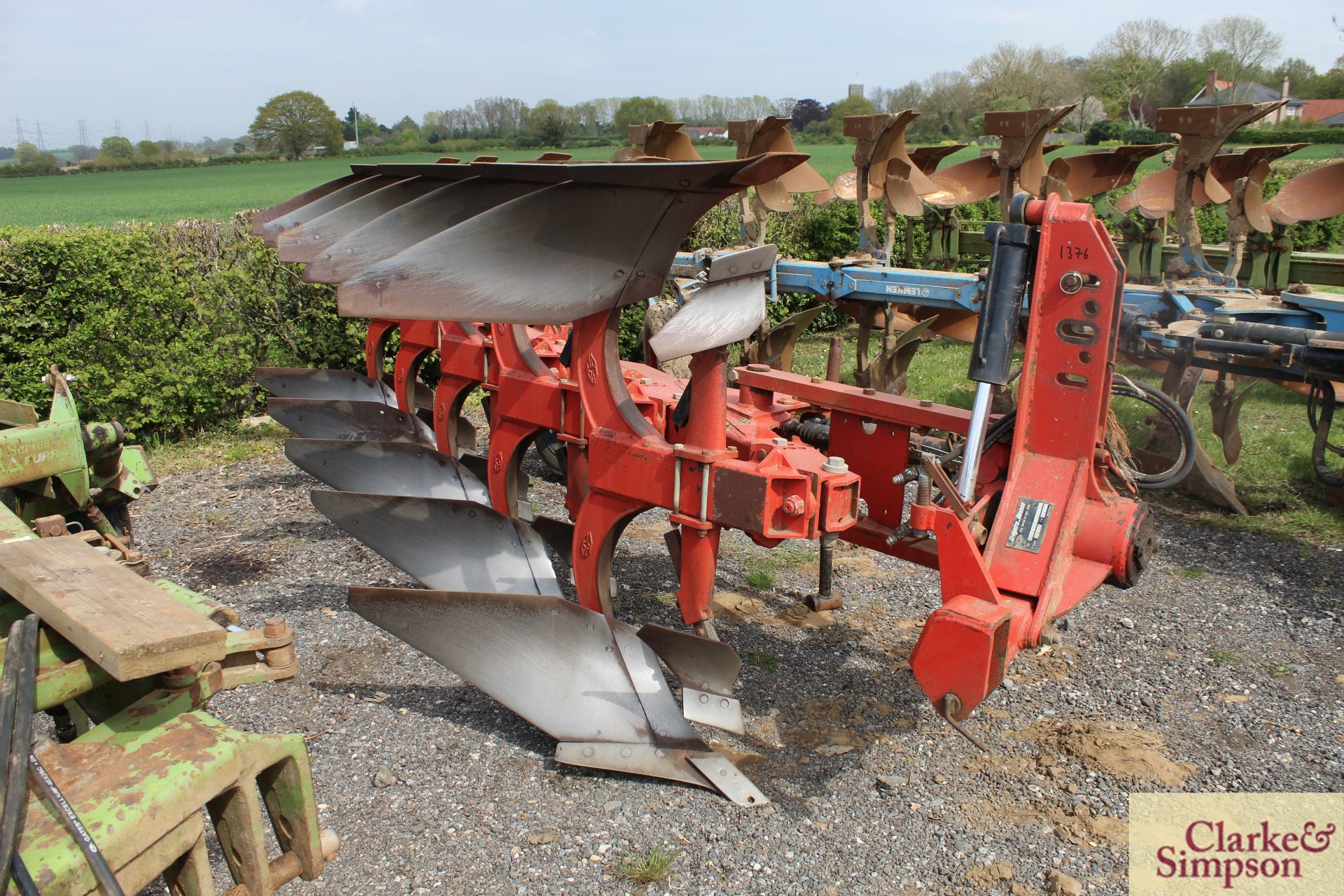 Gregoire Besson RB47 5F reversible plough. 2004. Serial number 30463. *