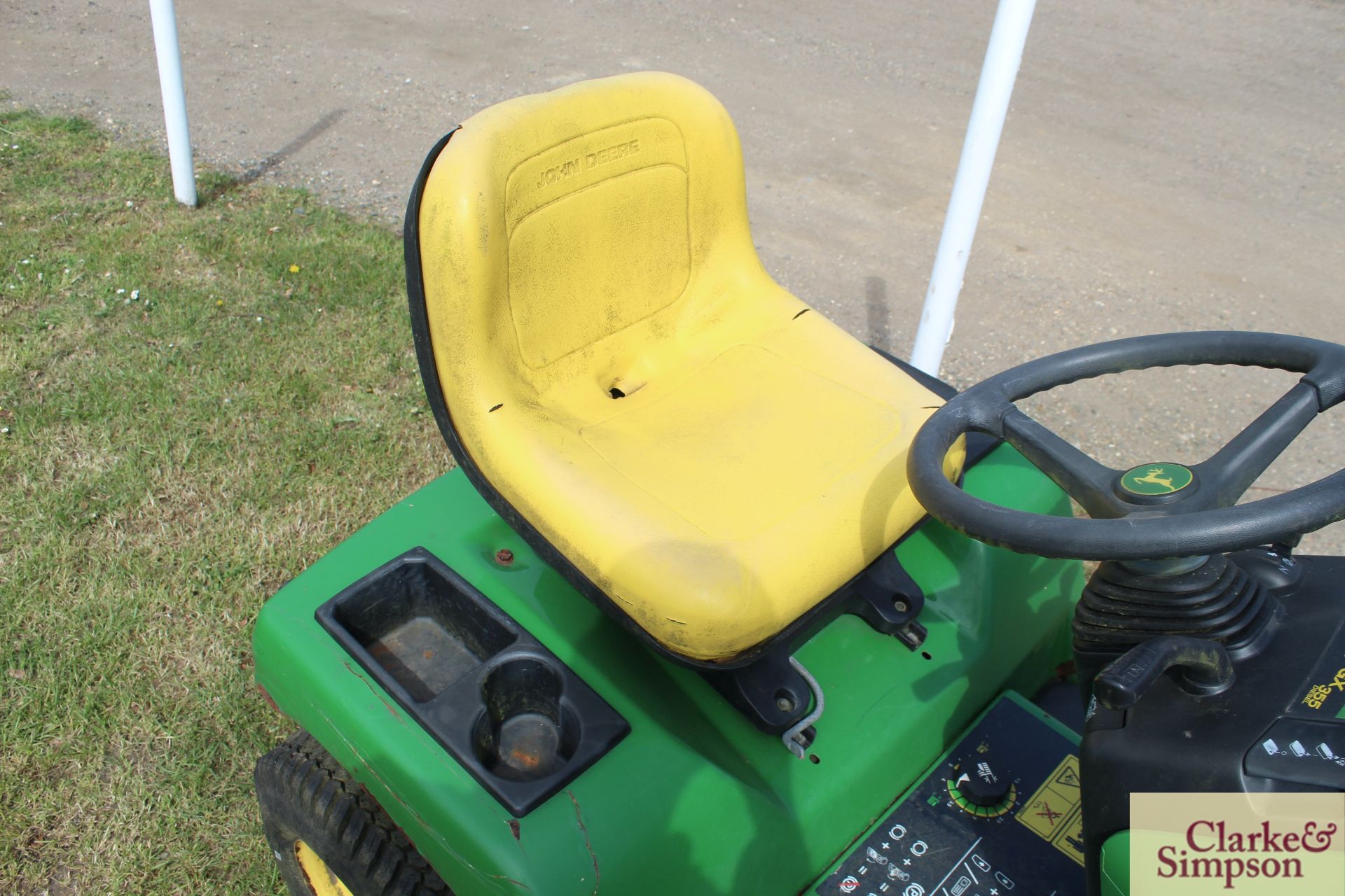 John Deere GX355 diesel ride-on mower. - Image 15 of 33