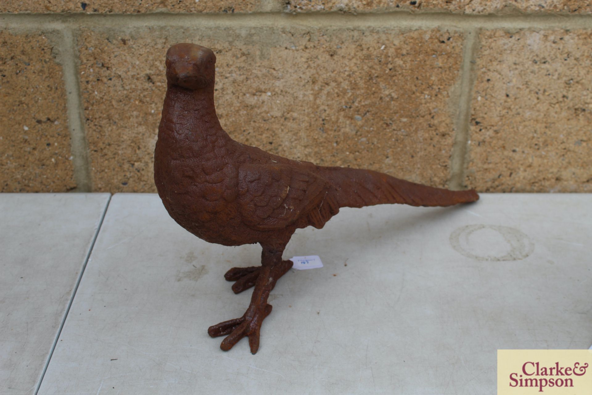 Cast iron pheasant.*