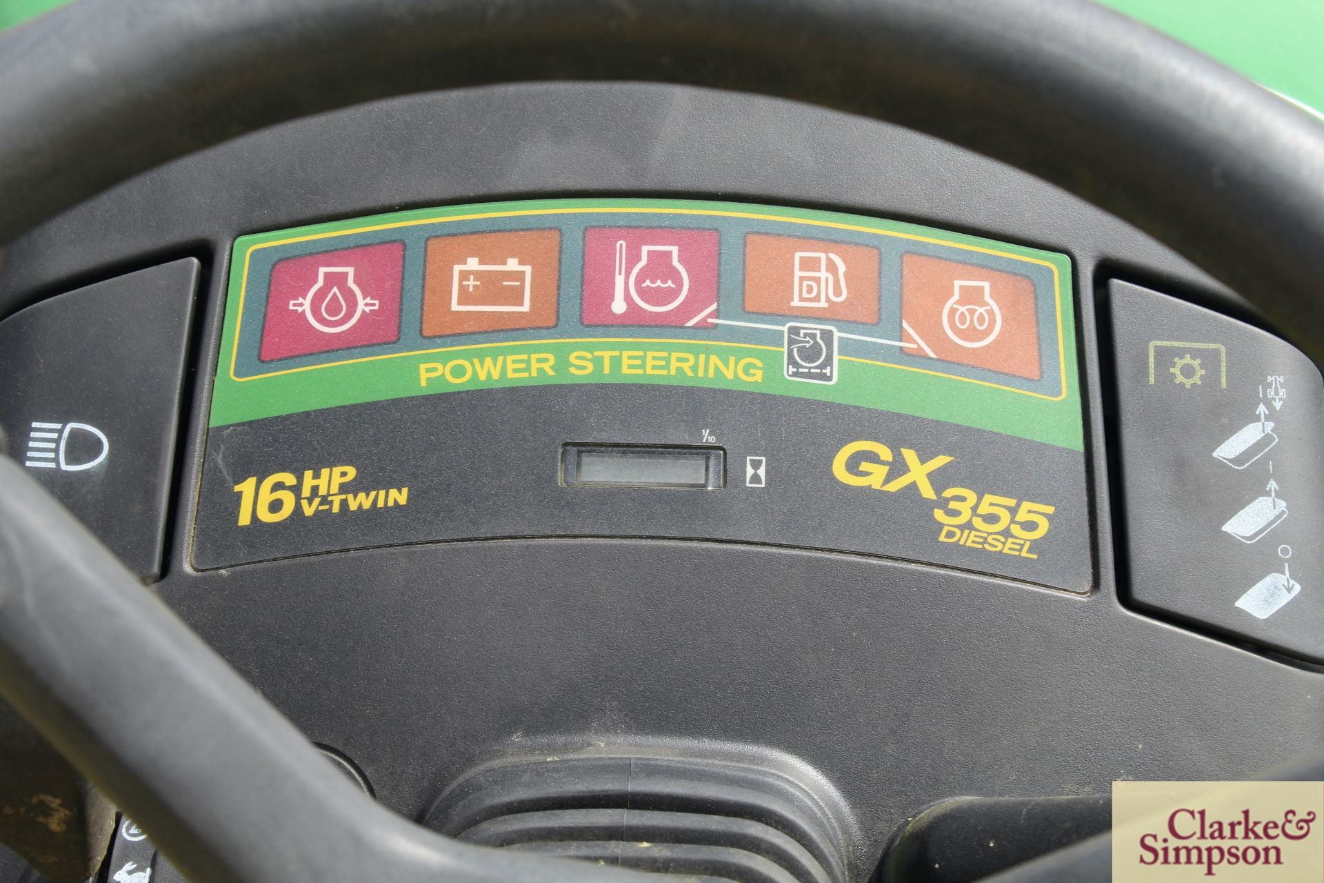 John Deere GX355 diesel ride-on mower. - Image 24 of 33