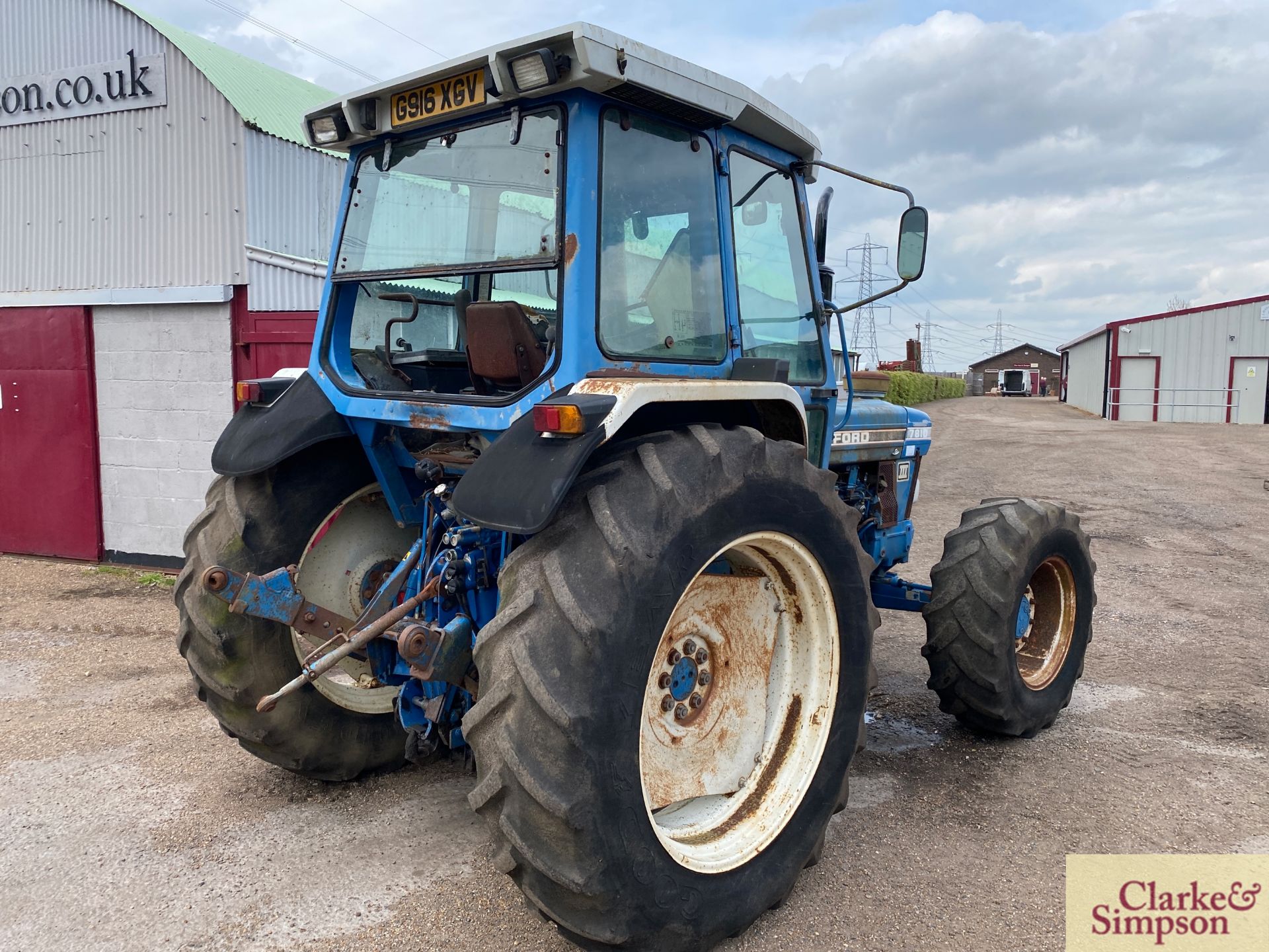 Ford 7810 Force III 4WD tractor. Registration G916 XGV. Date of first registration 04/1990. 7,920 - Image 5 of 32