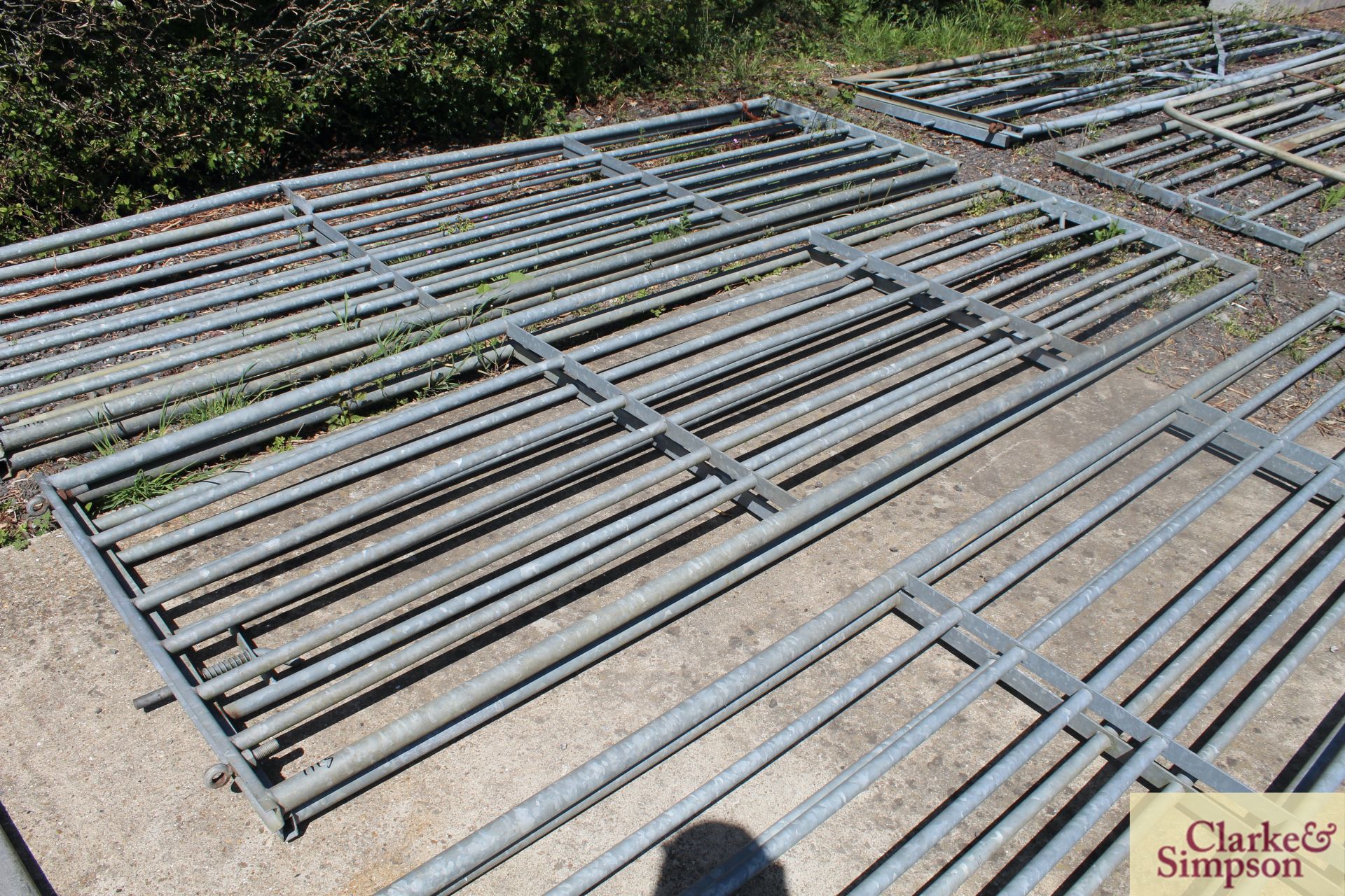 2x galvanised 12ft field gates. *