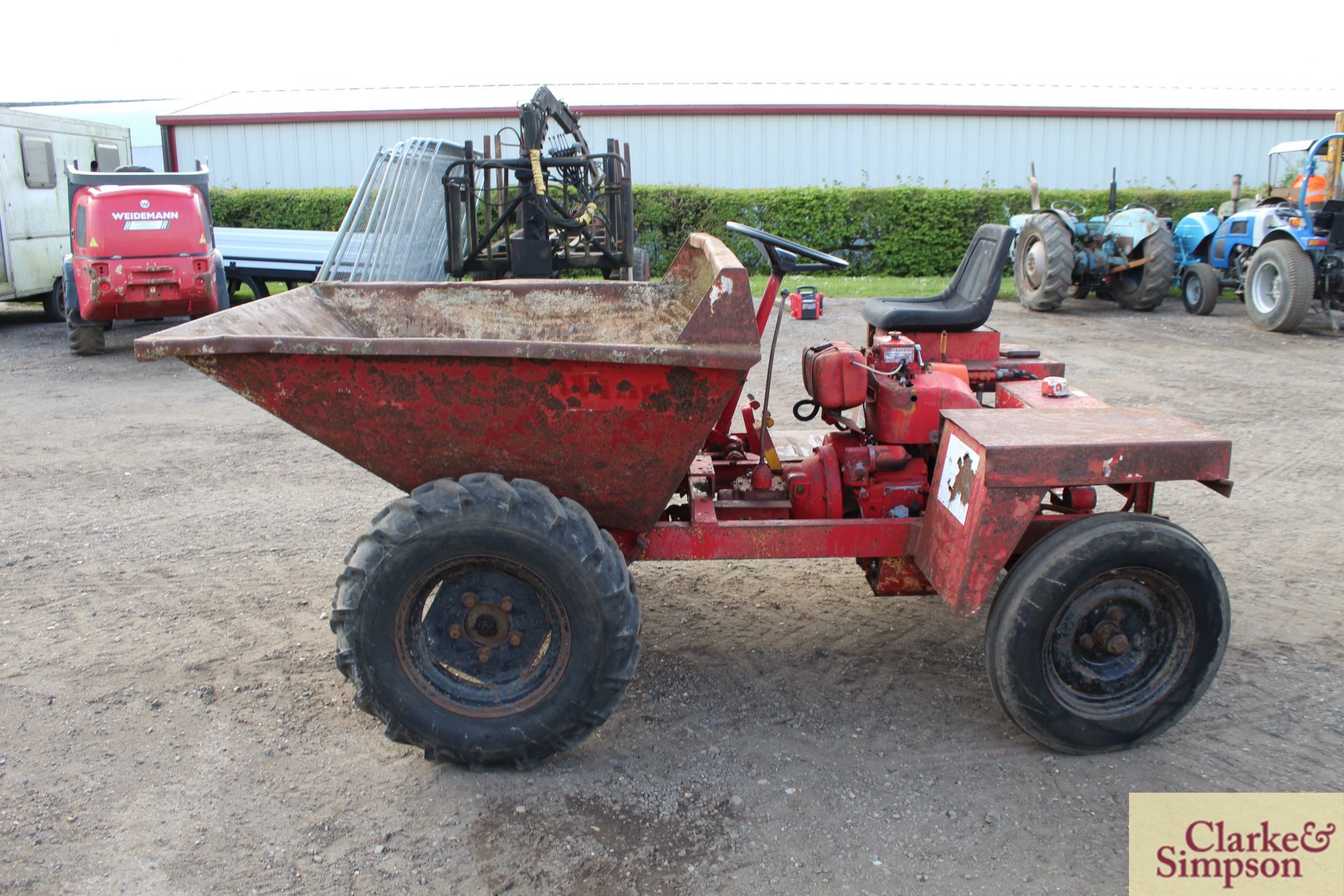 Winget 1.5T 2WD dumper. With Petter PH1 diesel engine and hydraulic tip. - Image 4 of 21