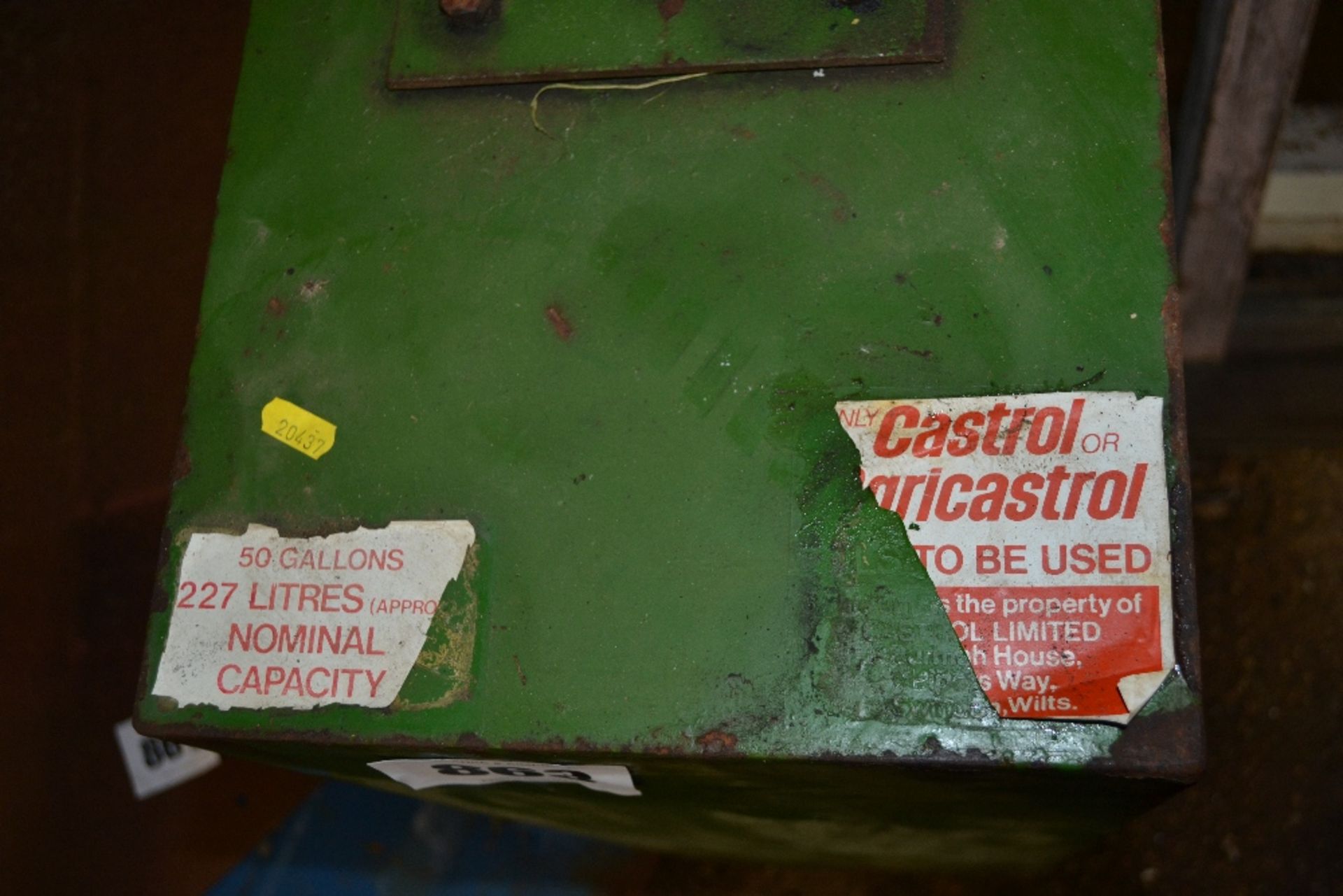 Castrol oil tank and pump. - Image 4 of 4
