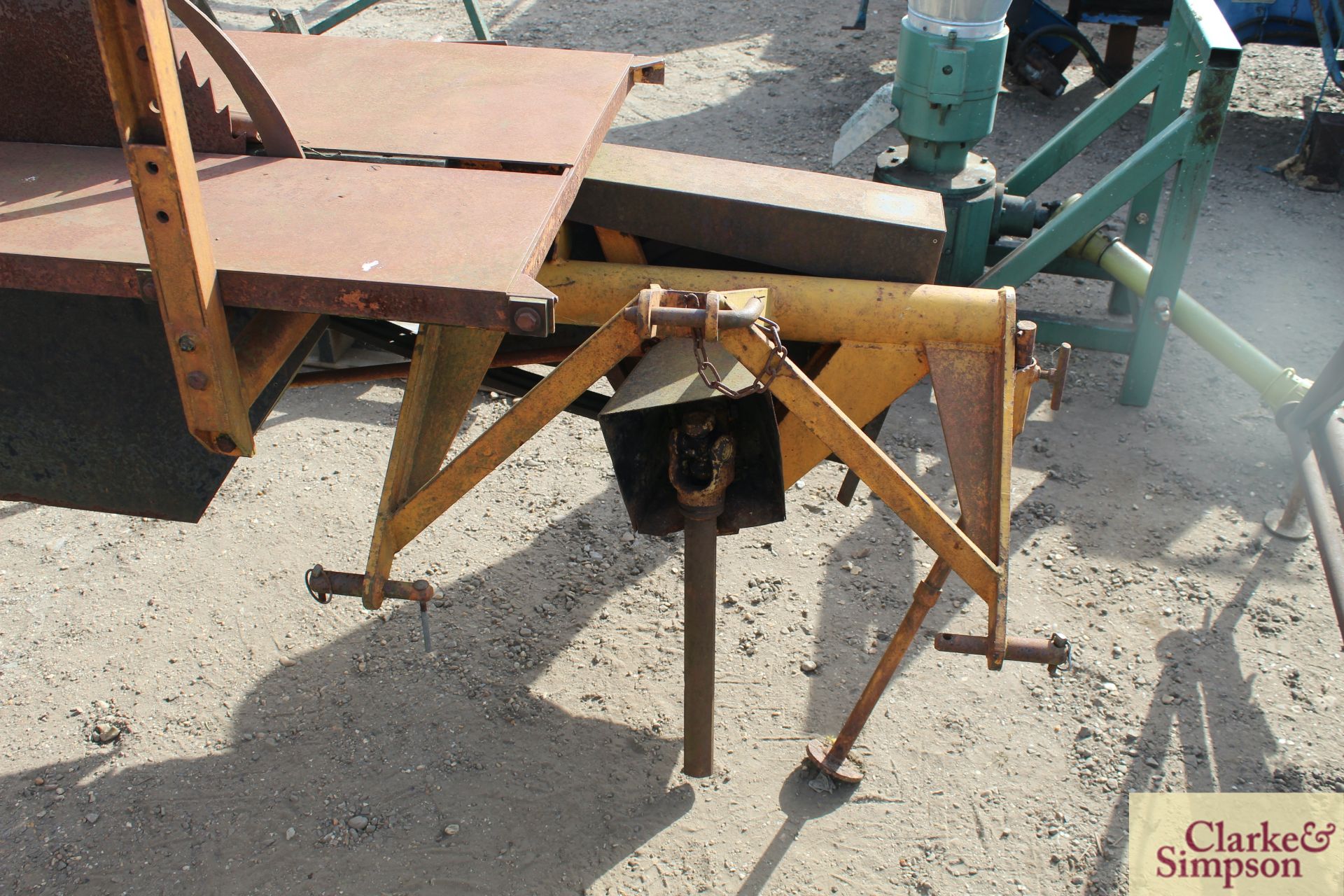 McConnel sliding table linkage mounted PTO saw bench. - Image 7 of 8