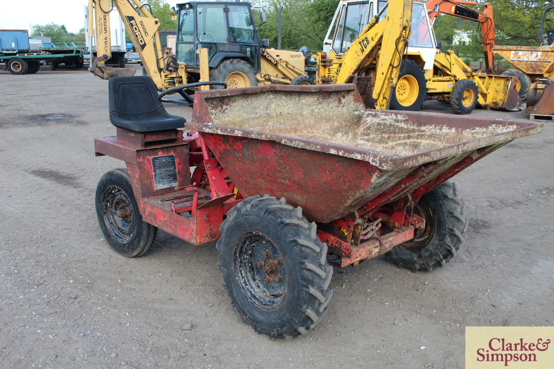 Winget 1.5T 2WD dumper. With Petter PH1 diesel engine and hydraulic tip.