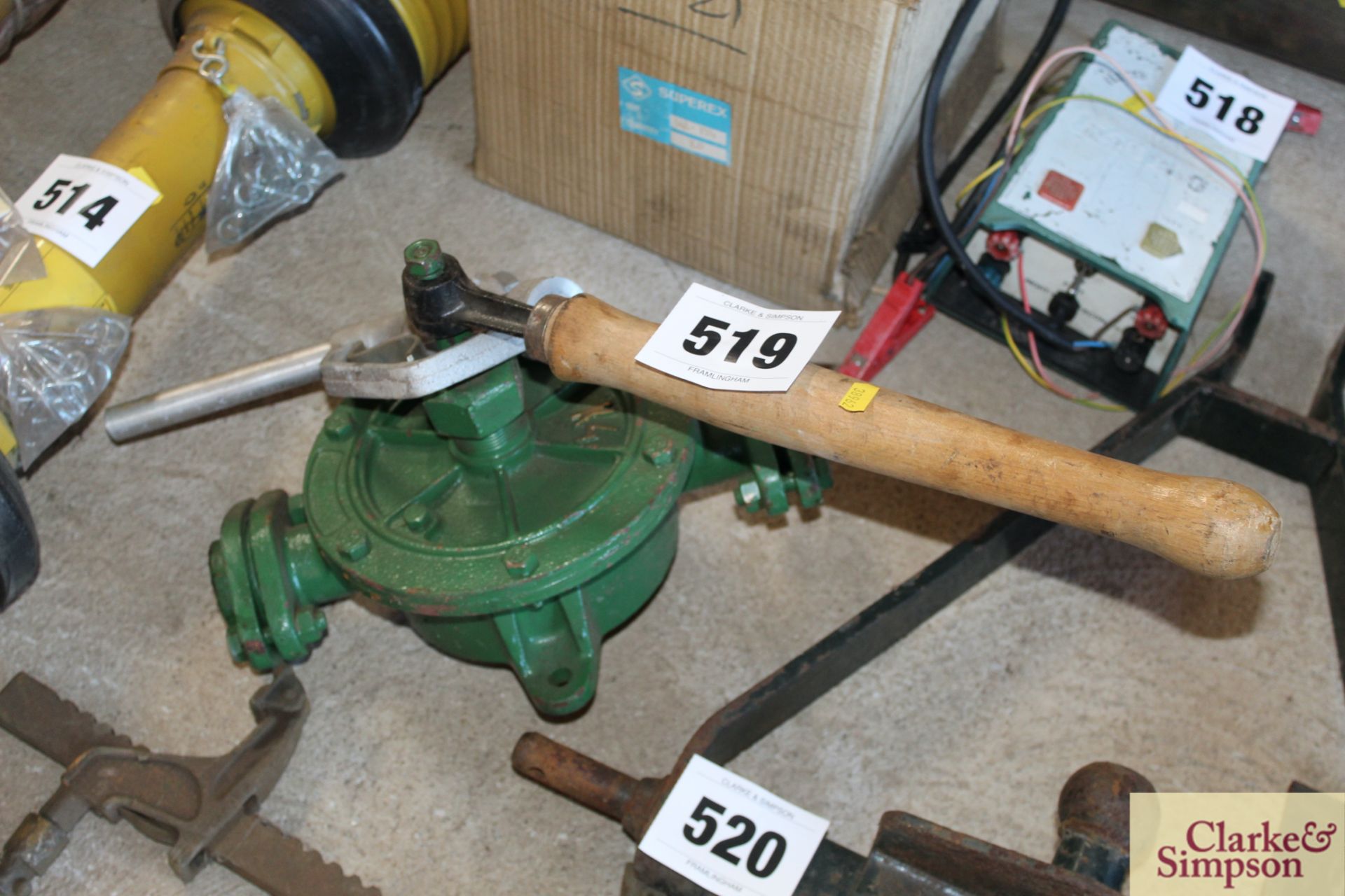 Unused No4 semi-rotary handy pump. *