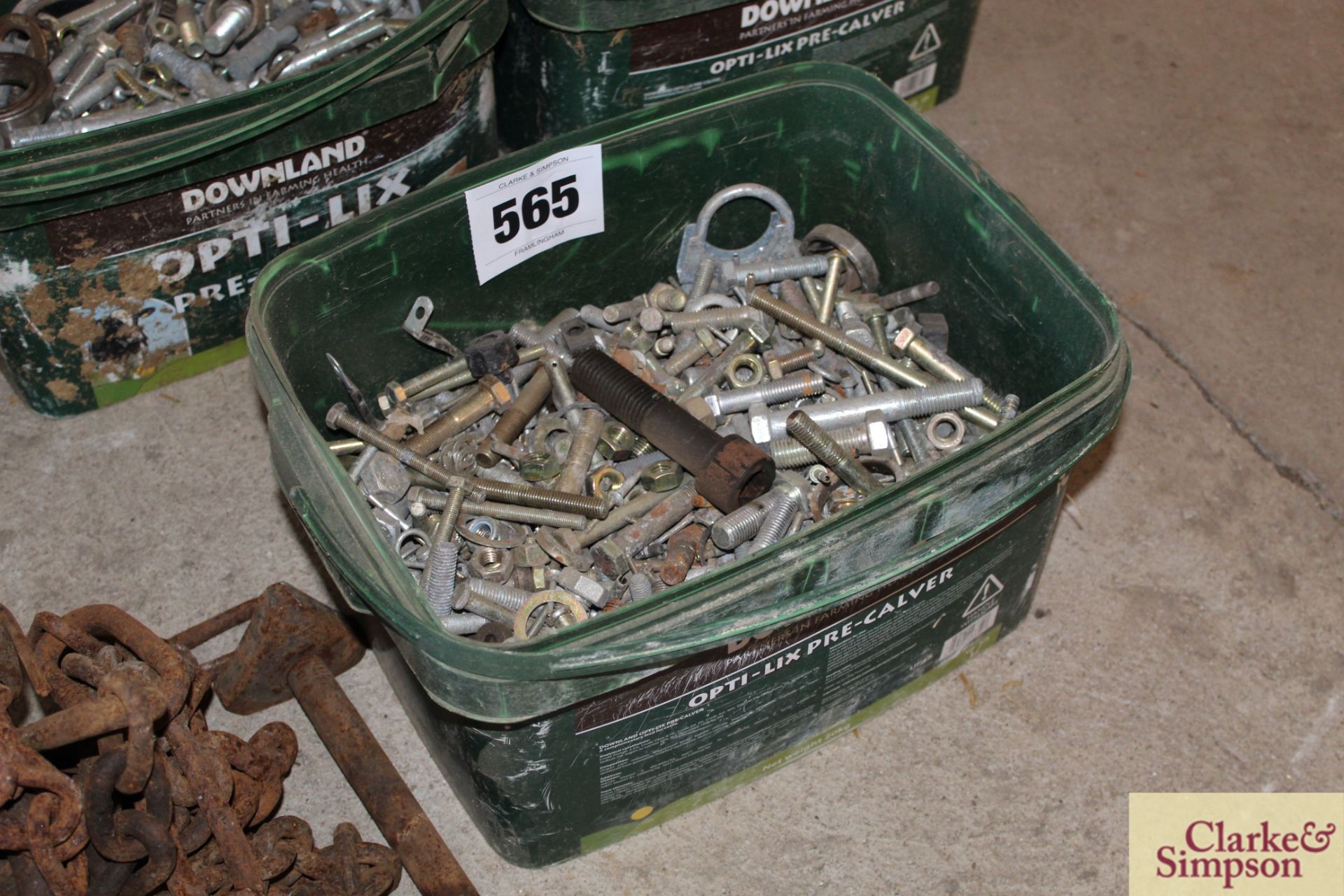 Large quantity of mixed nuts and bolts. *