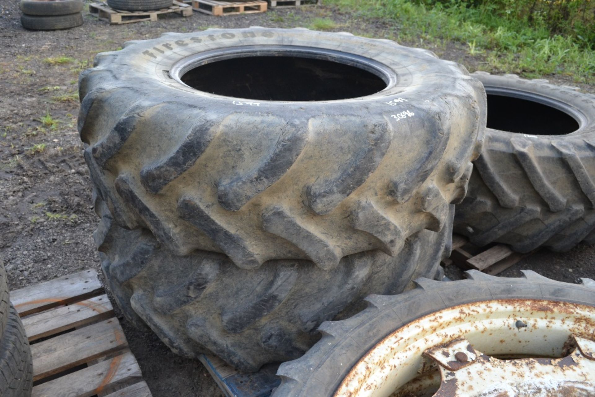 2x Firestone 16.9R28 tyres @ 30%. *