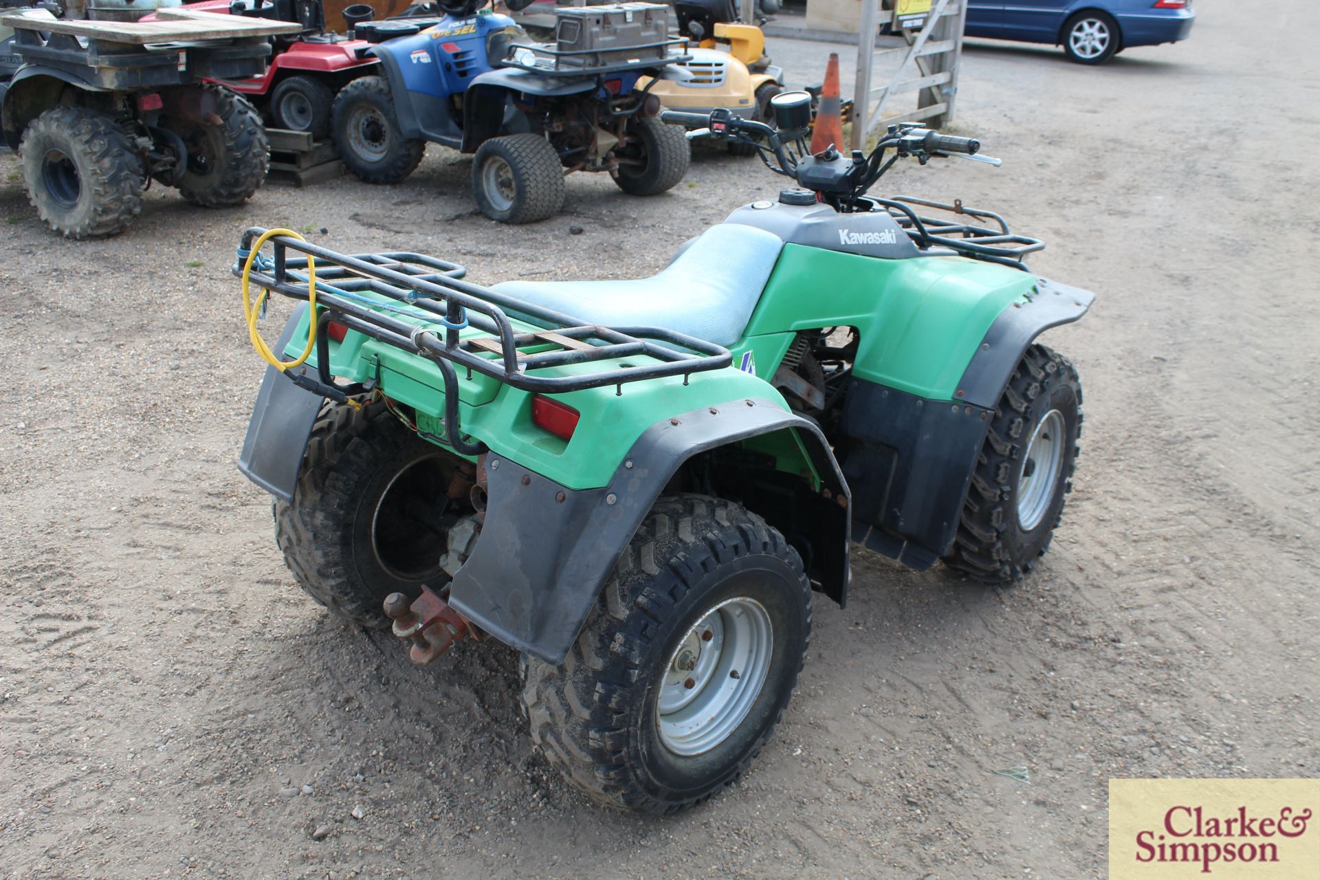 Kawasaki KLF 300 4WD quad bike. 4,543 miles. - Image 5 of 31