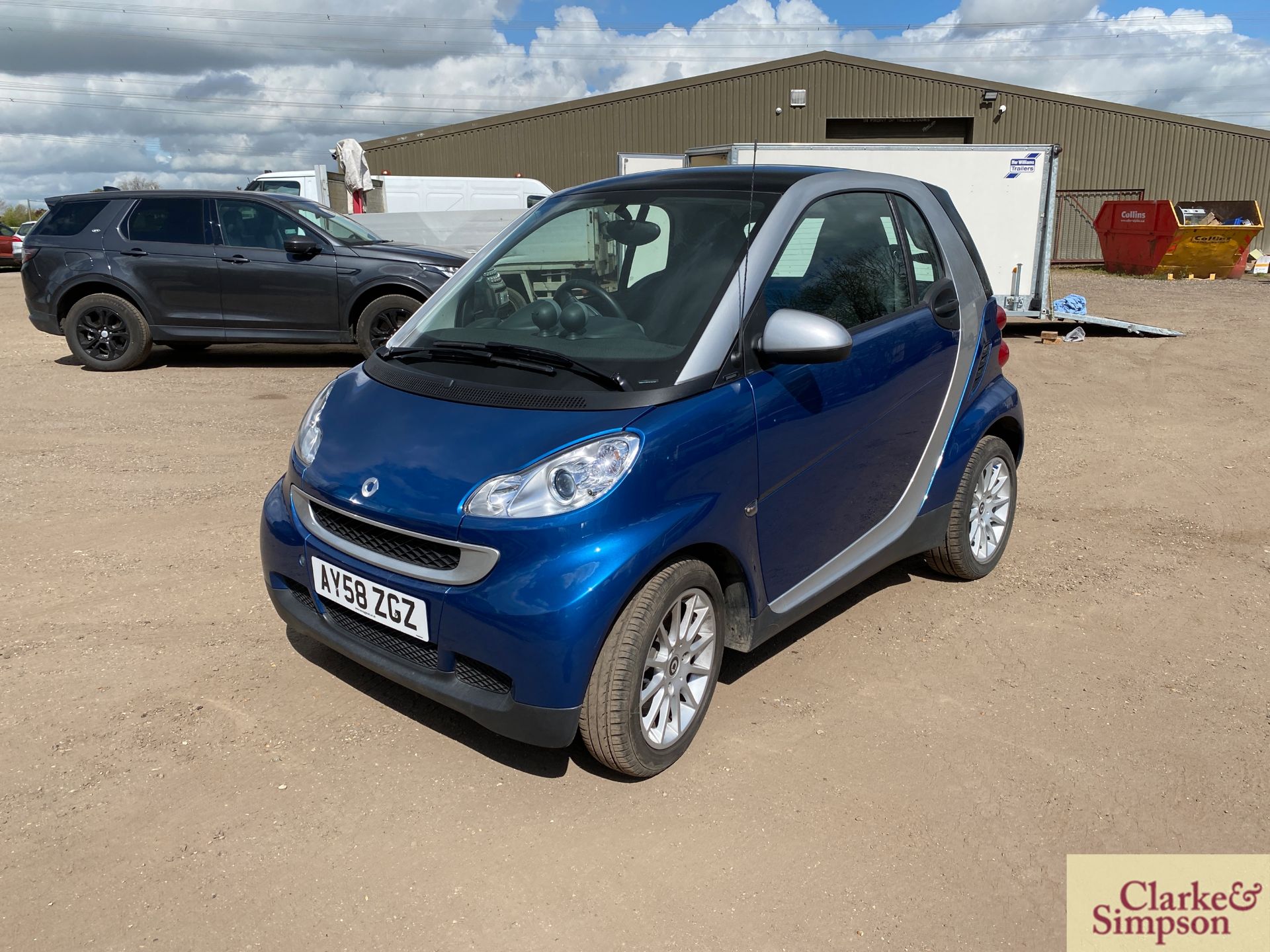 Smart Passion ForTwo. Registration AY58 ZGZ. Date of first registration 09/2008. 4,800 miles. MOT