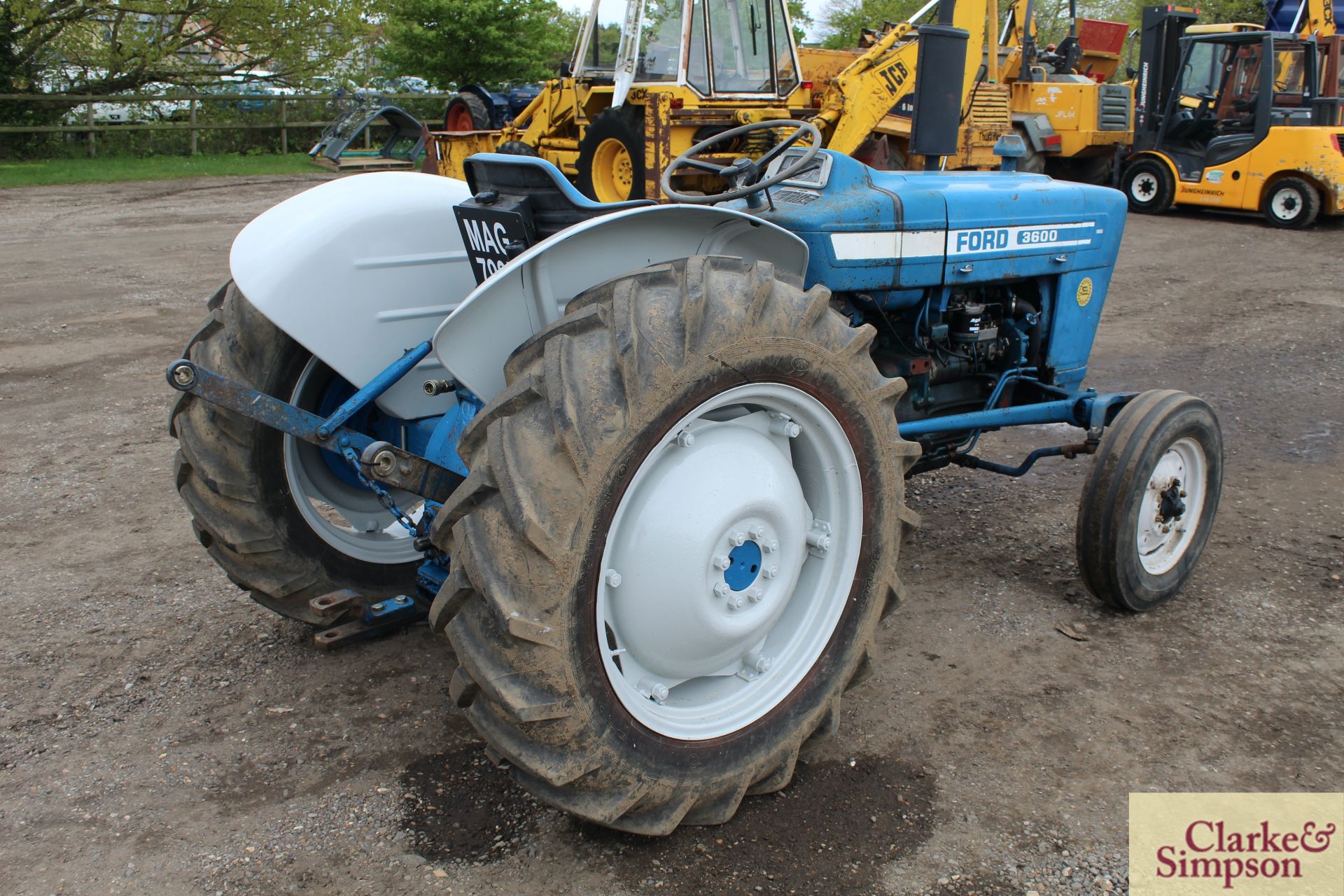 Ford 3600 2WD tractor. Registration MAG 799P. Date of first registration 02/1976. 12.4/11-28 rear - Image 5 of 25