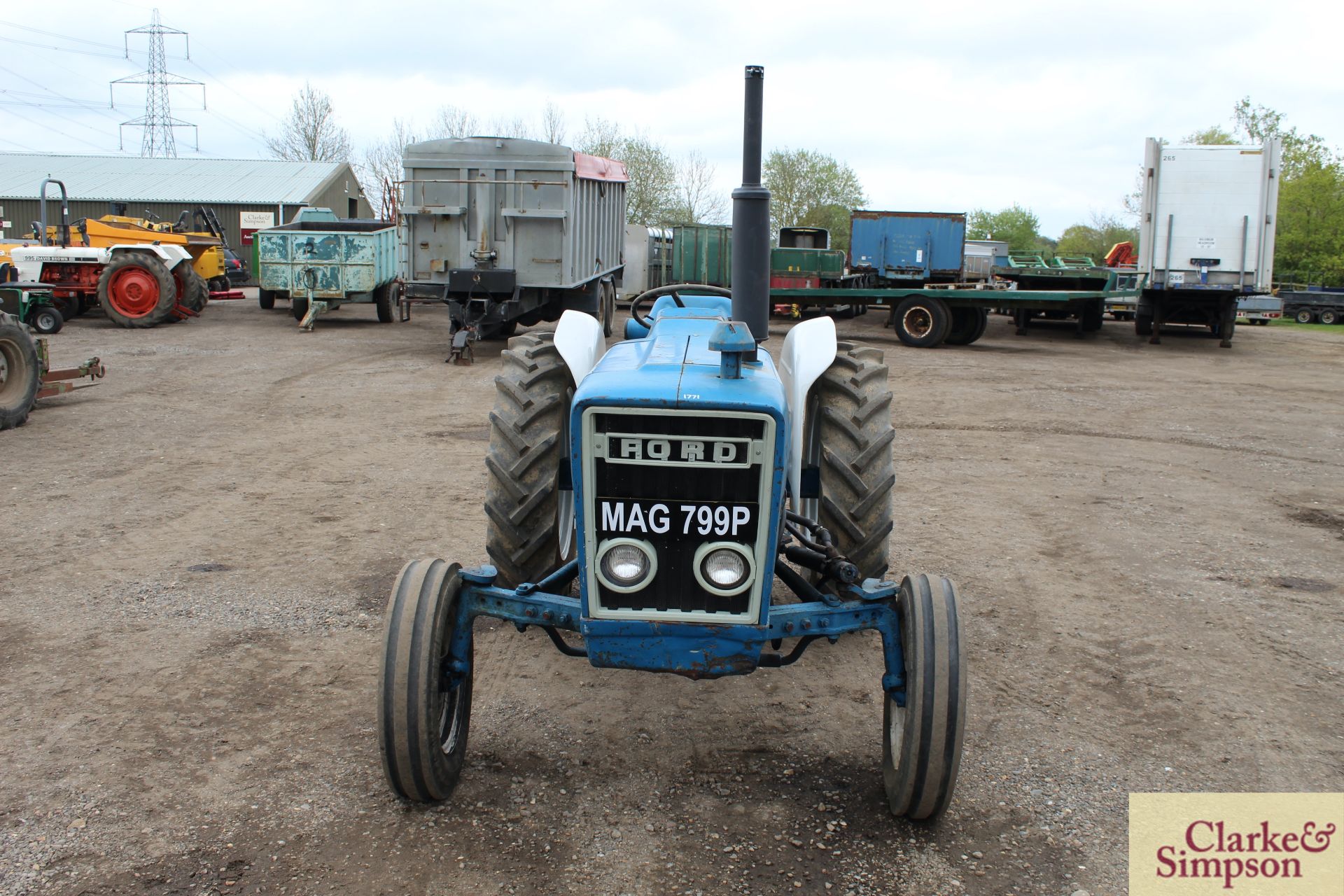 Ford 3600 2WD tractor. Registration MAG 799P. Date of first registration 02/1976. 12.4/11-28 rear - Image 8 of 25
