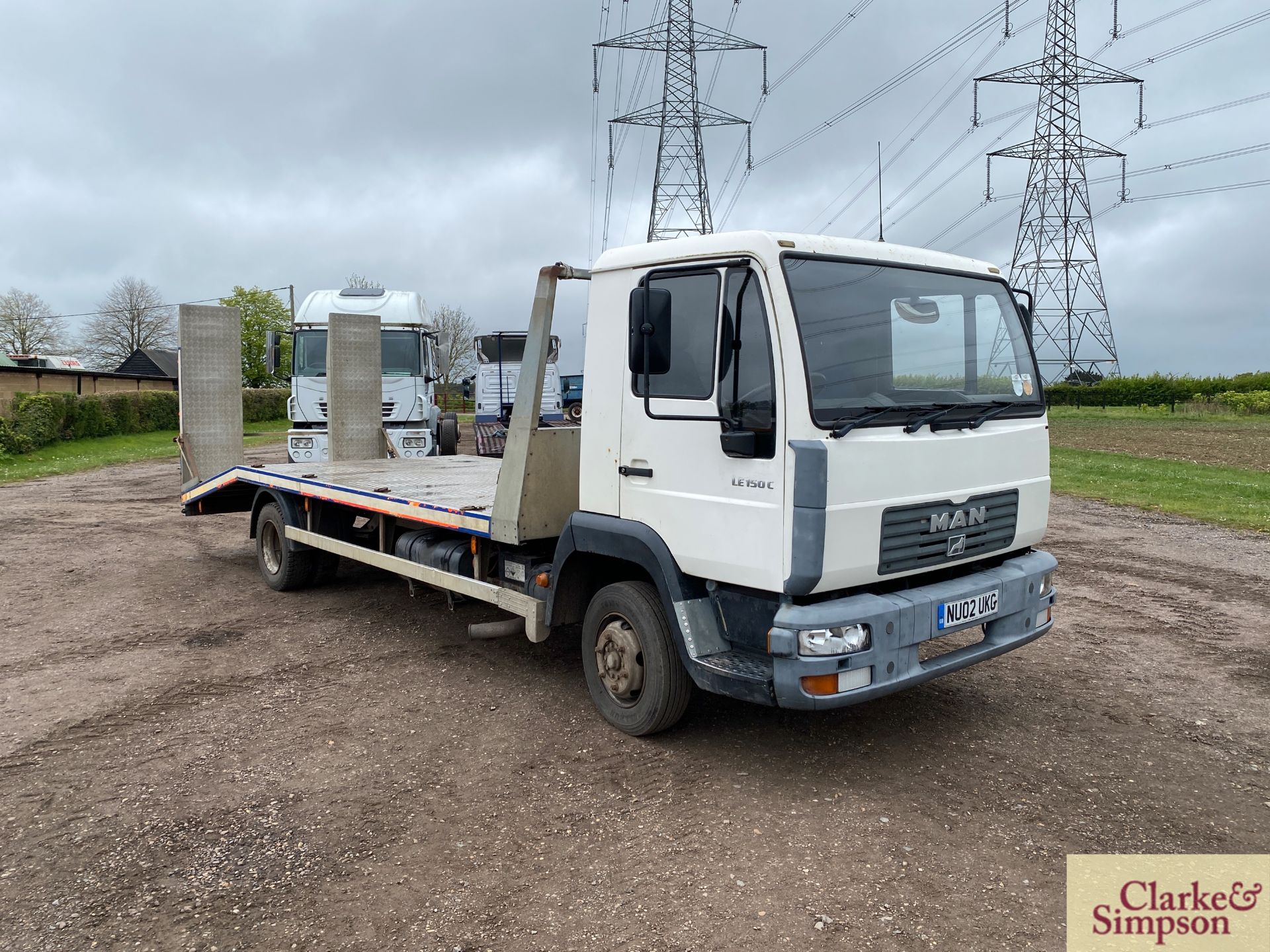 MAN LE150C 7.5T 4x2 beavertail lorry. Registration NU02 UKG. Date of first registration 15/05/ - Image 7 of 46