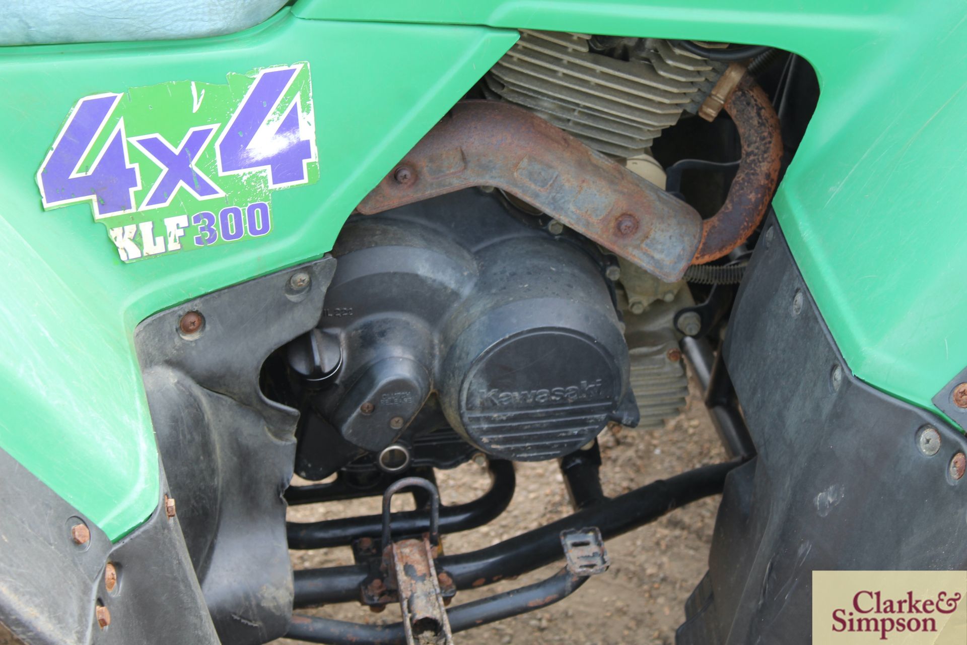 Kawasaki KLF 300 4WD quad bike. 4,543 miles. - Image 23 of 31