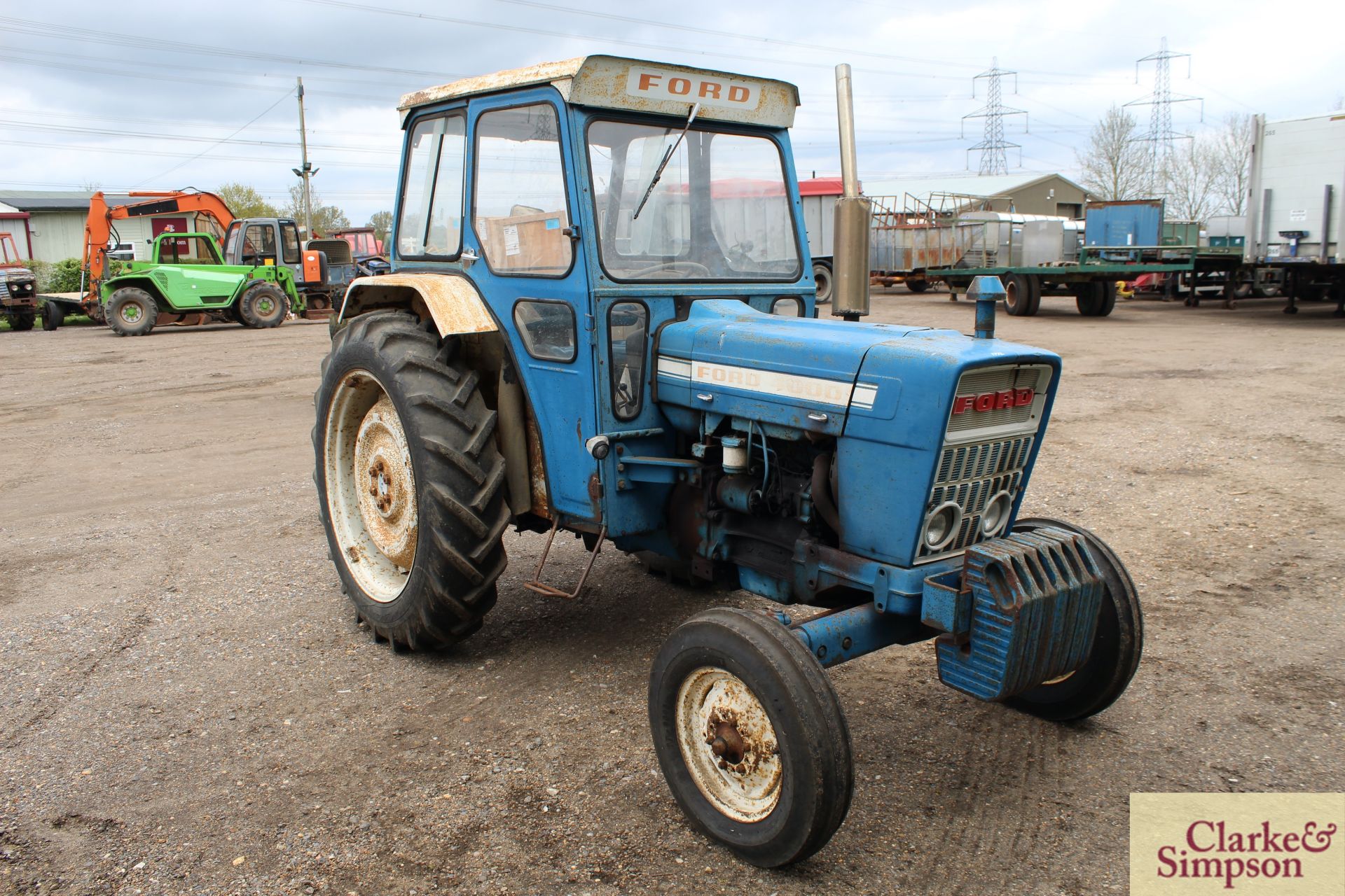 Ford 4000 2WD tractor. Registration JRT 680N. Date of first registration 07/1975. 5,859 hours. 12.