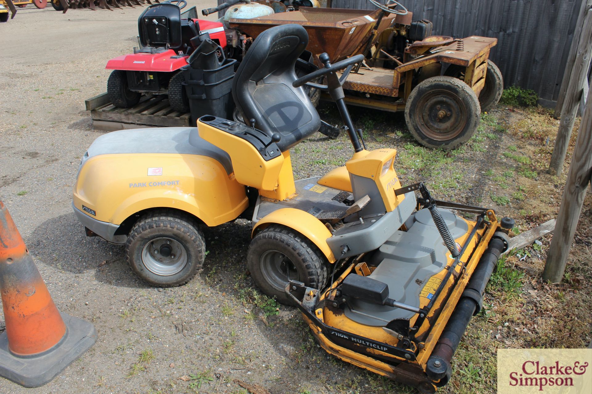 Stiga Park Comfort ride-on mower.