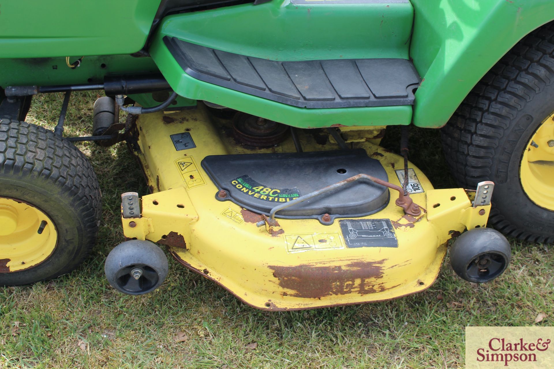 John Deere GX355 diesel ride-on mower. - Image 19 of 33