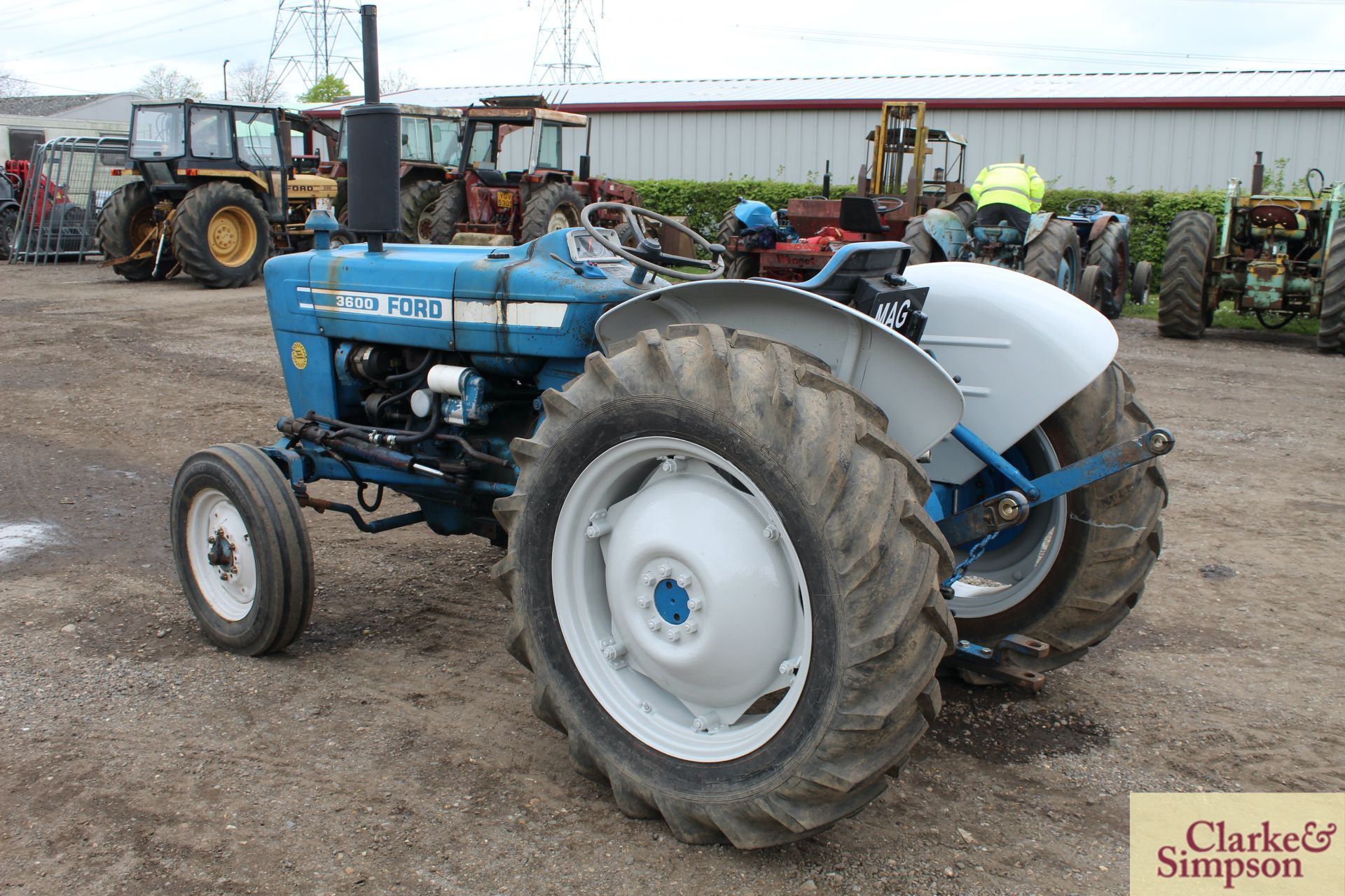 Ford 3600 2WD tractor. Registration MAG 799P. Date of first registration 02/1976. 12.4/11-28 rear - Image 3 of 25