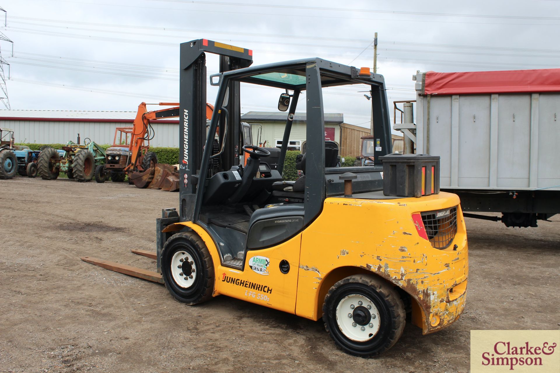 Jungheinrich DFG S50s masted forklift. 2015. 5,500 hours. 5T @ 600mm. Serial number FN495295. - Image 3 of 26