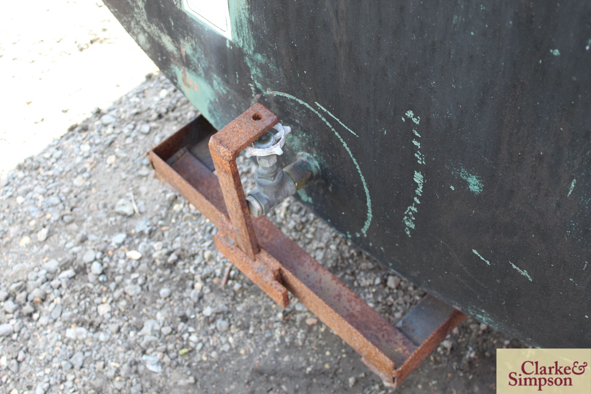 c.2,000L metal cylindrical diesel tank. * - Image 4 of 4