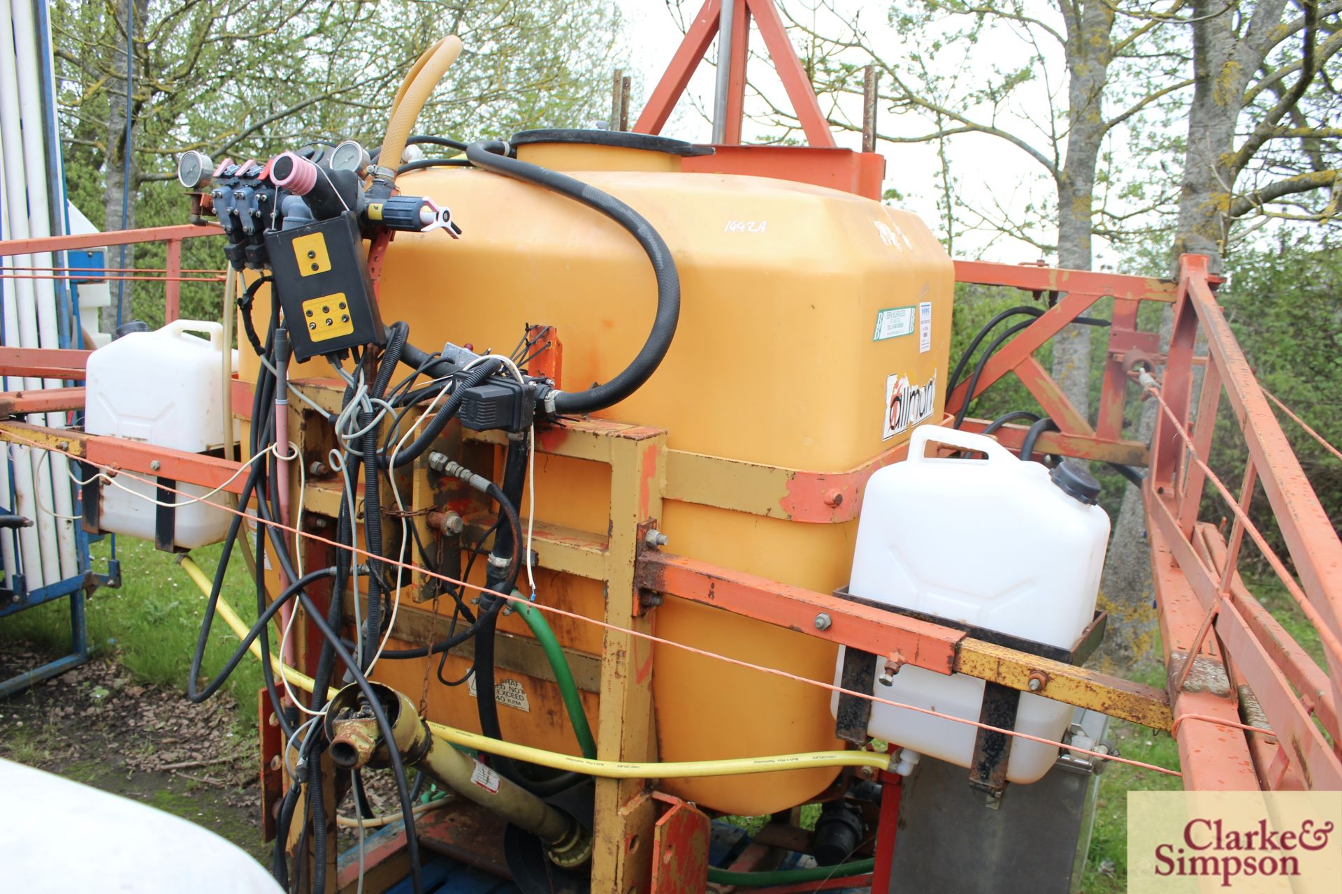Allman 12m mounted sprayer. With 1000L tank. * - Image 3 of 8
