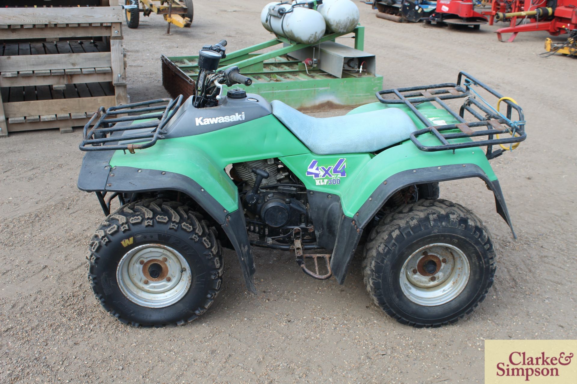 Kawasaki KLF 300 4WD quad bike. 4,543 miles. - Image 2 of 31