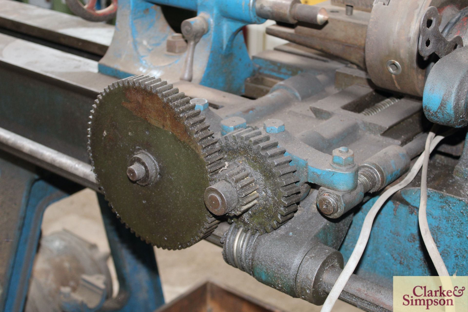 Whitworth metalwork lathe. With fixed steady and face plate. - Image 13 of 18