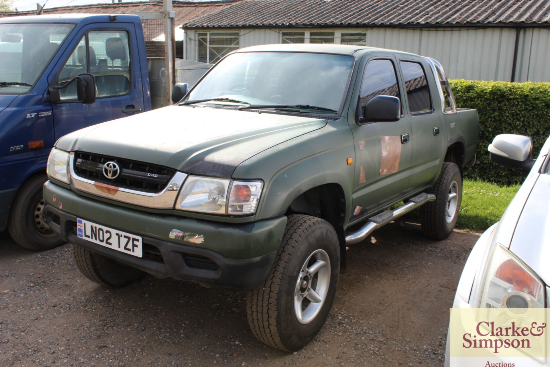 Toyota Hilux double cab pickup. Registration LN02