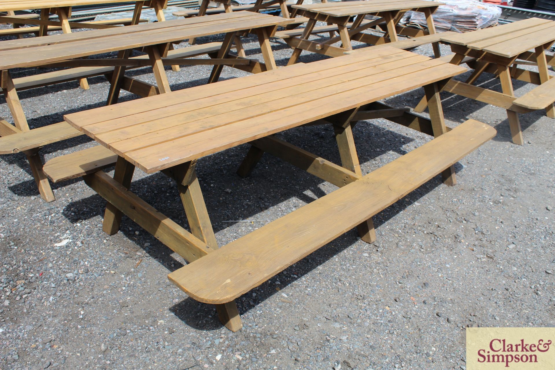 8ft wooden picnic bench.