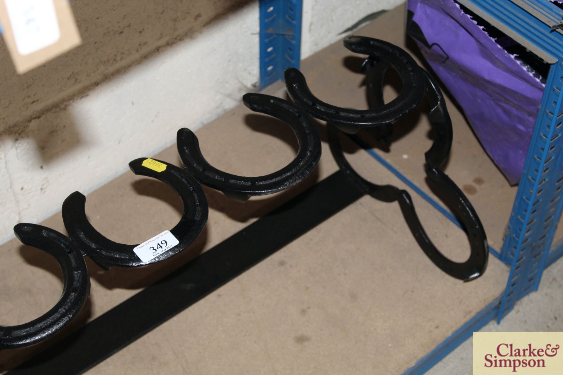 Horse shoe boot rack. - Image 3 of 3