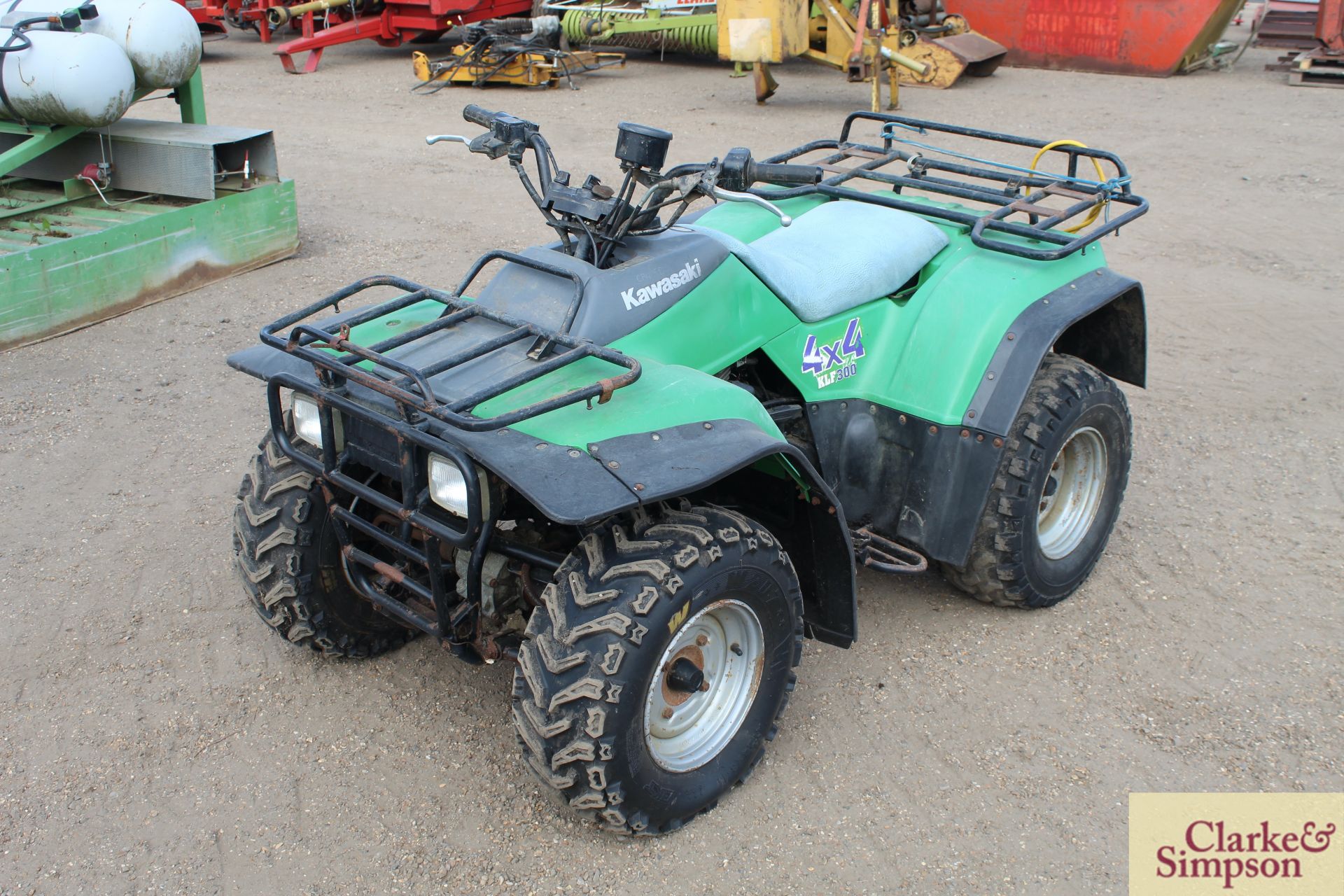 Kawasaki KLF 300 4WD quad bike. 4,543 miles.