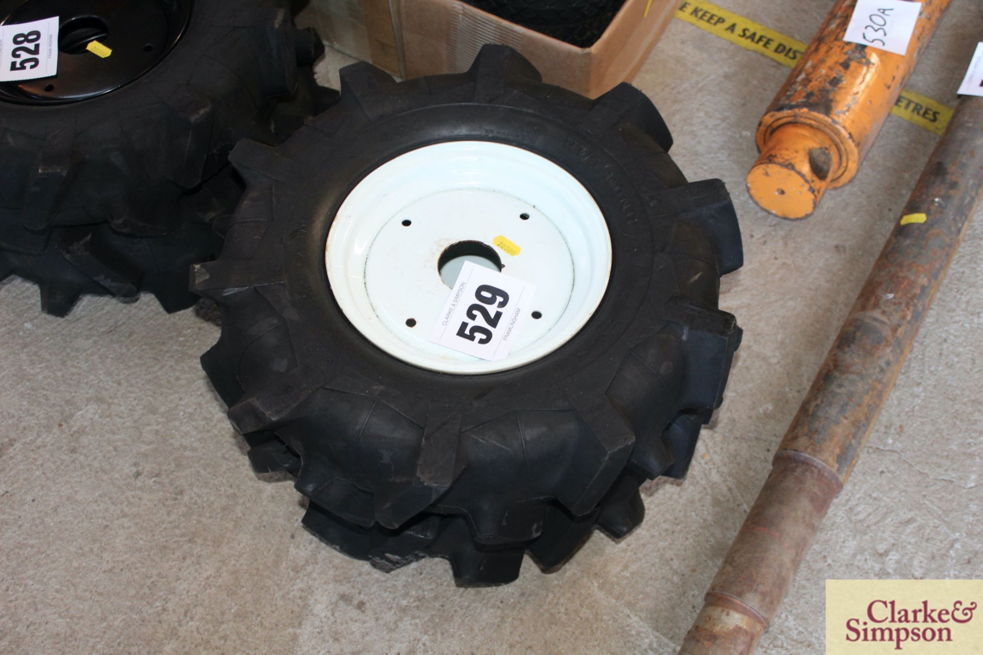 Unused 4.00x8 Trackgrip wheels and tyres. *