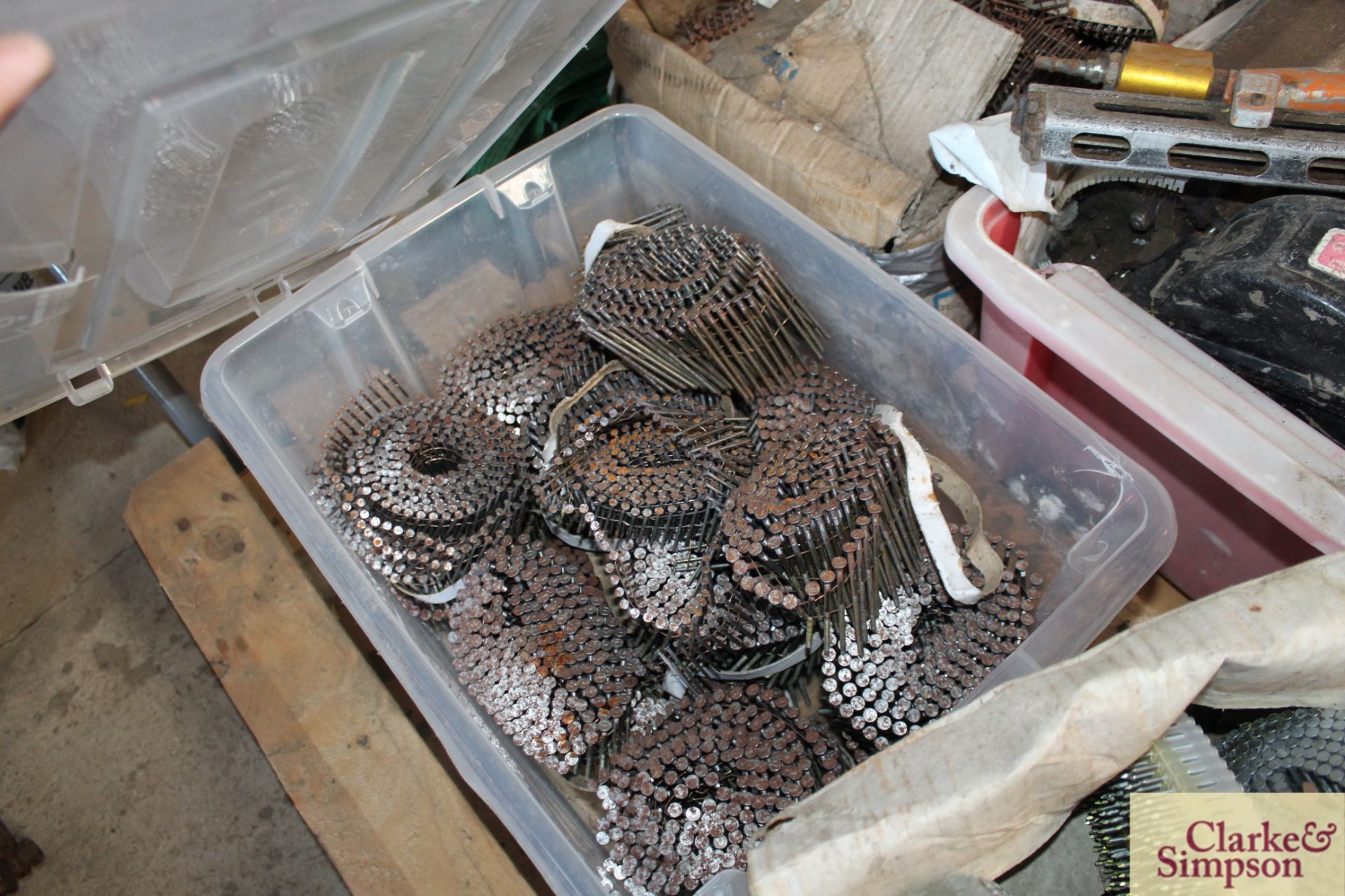 3x air nail guns and 5x boxes of nails. - Image 6 of 6