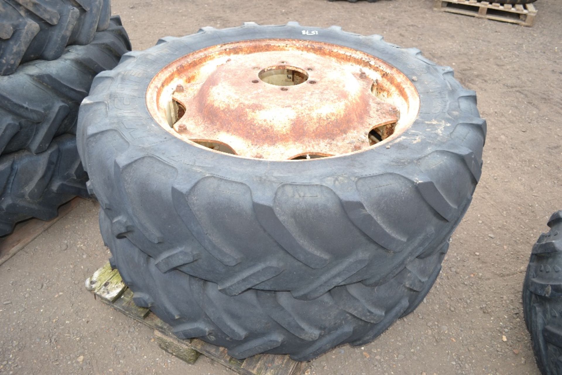 2x Bateman 12.4R32 6 stud wheels and tyres. * - Image 2 of 2