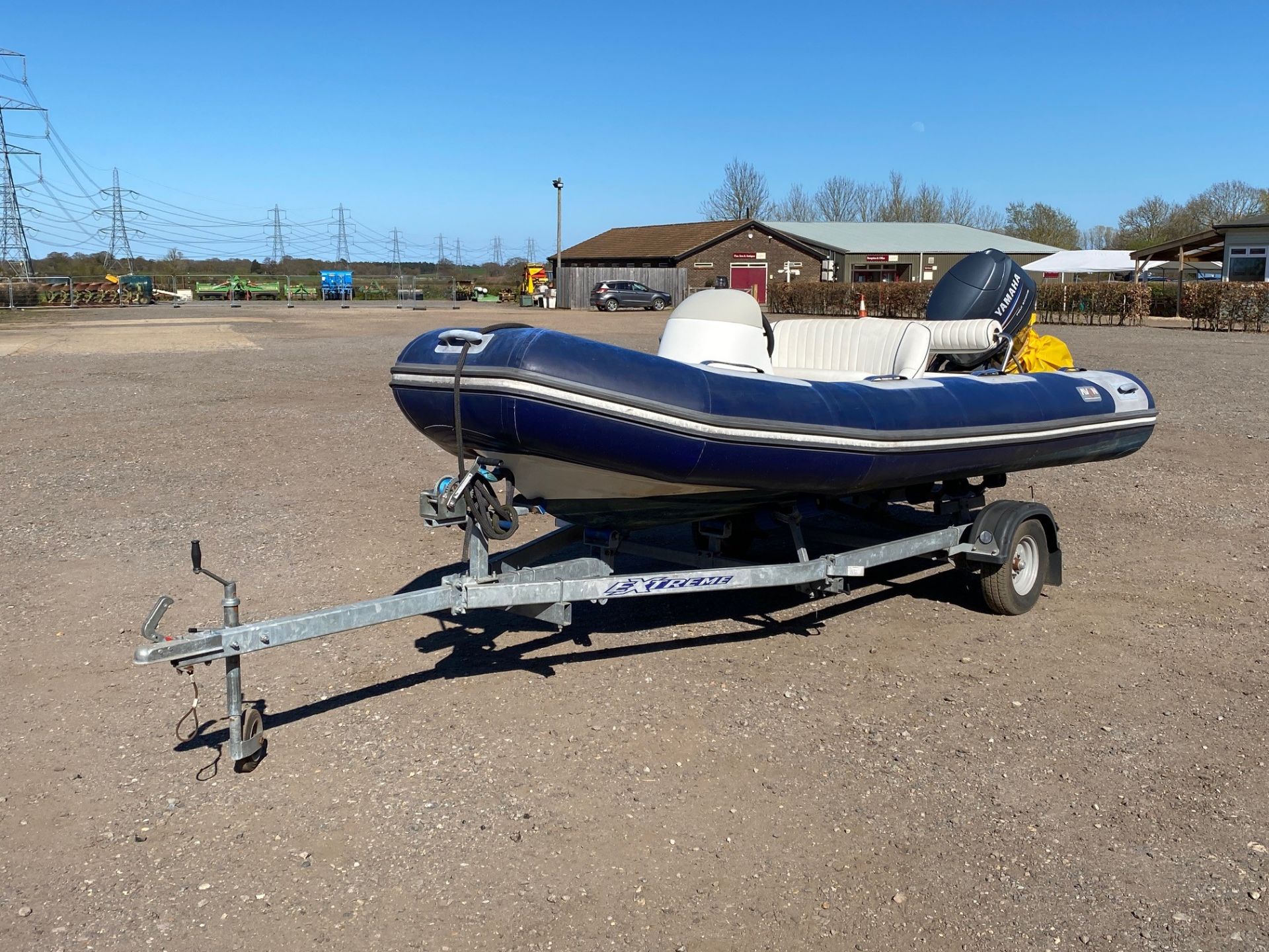 Hypalon Avon 450 rigit inflatable boat. 2007. Serial number AVB52461I607. Yamaha F60AETL 60HP