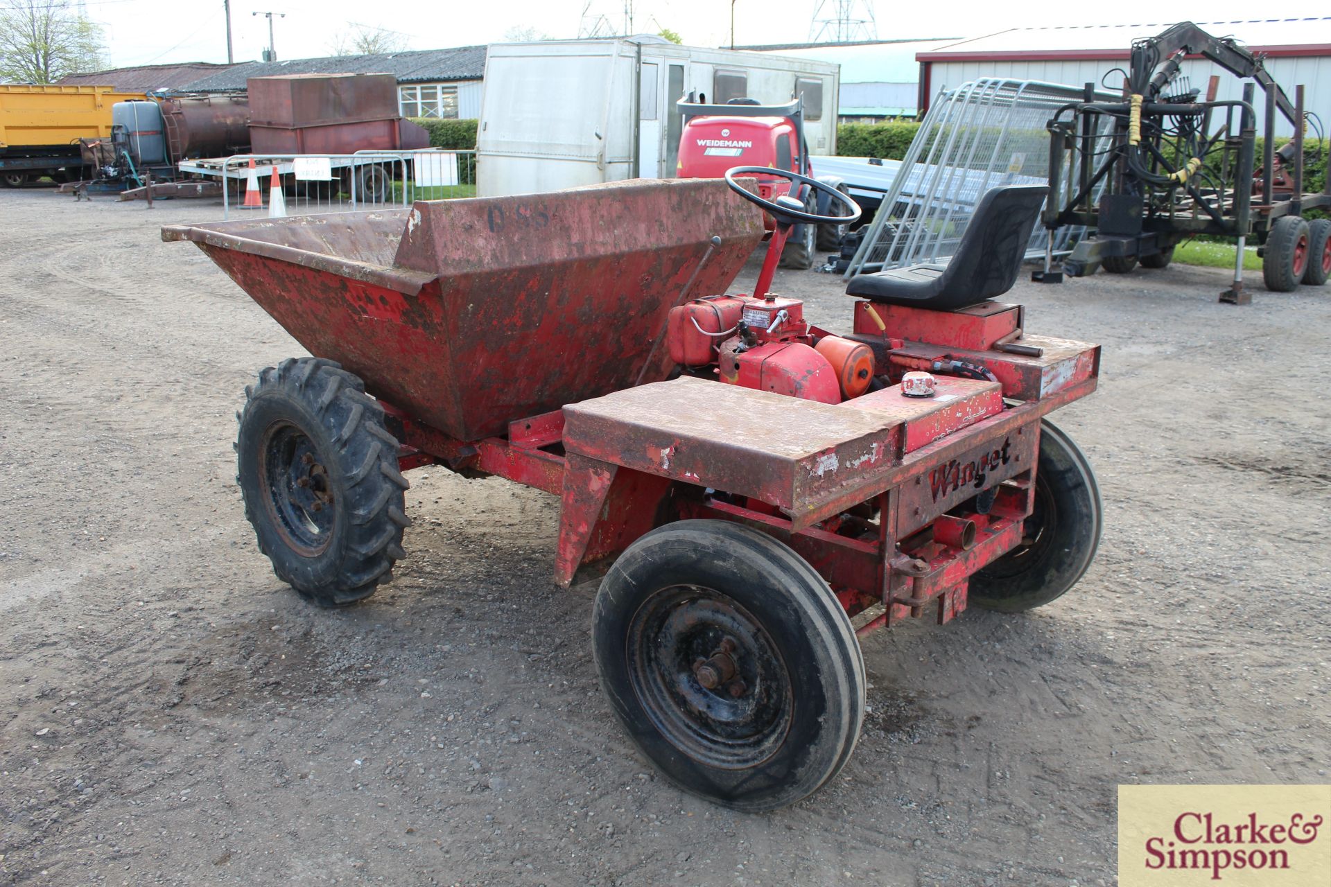 Winget 1.5T 2WD dumper. With Petter PH1 diesel engine and hydraulic tip. - Image 5 of 21