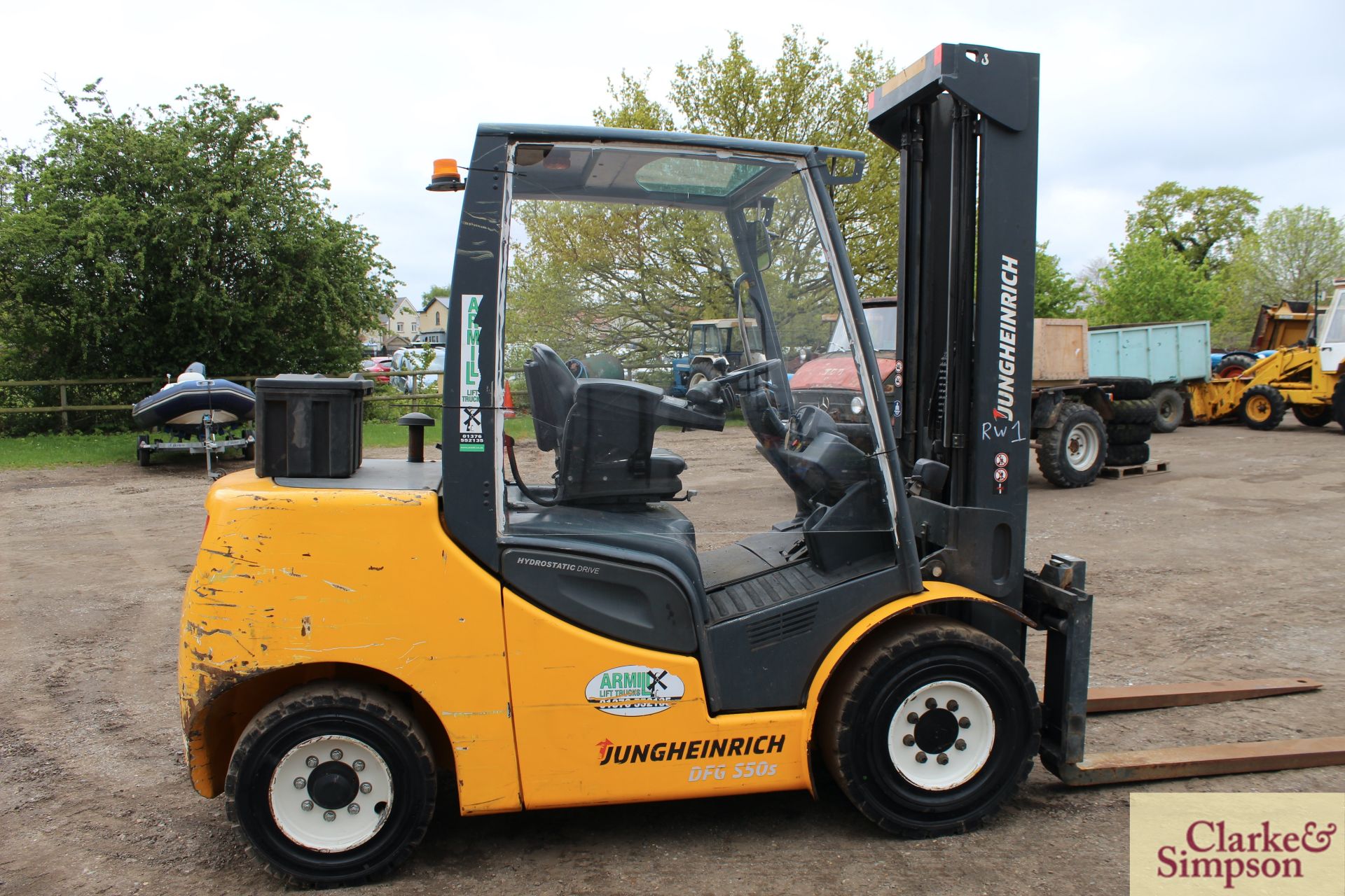 Jungheinrich DFG S50s masted forklift. 2015. 5,500 hours. 5T @ 600mm. Serial number FN495295. - Image 6 of 26