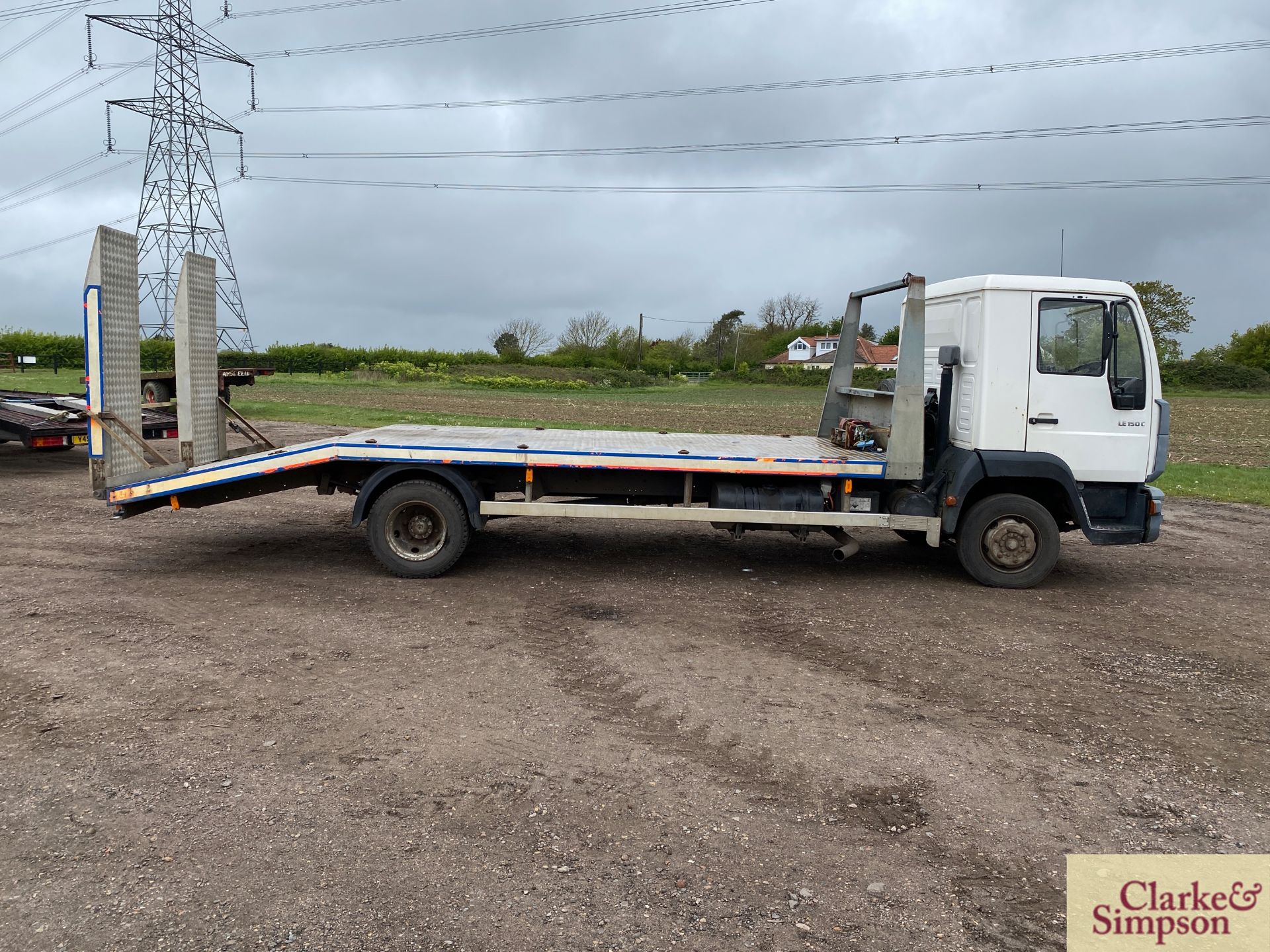 MAN LE150C 7.5T 4x2 beavertail lorry. Registration NU02 UKG. Date of first registration 15/05/ - Image 6 of 46