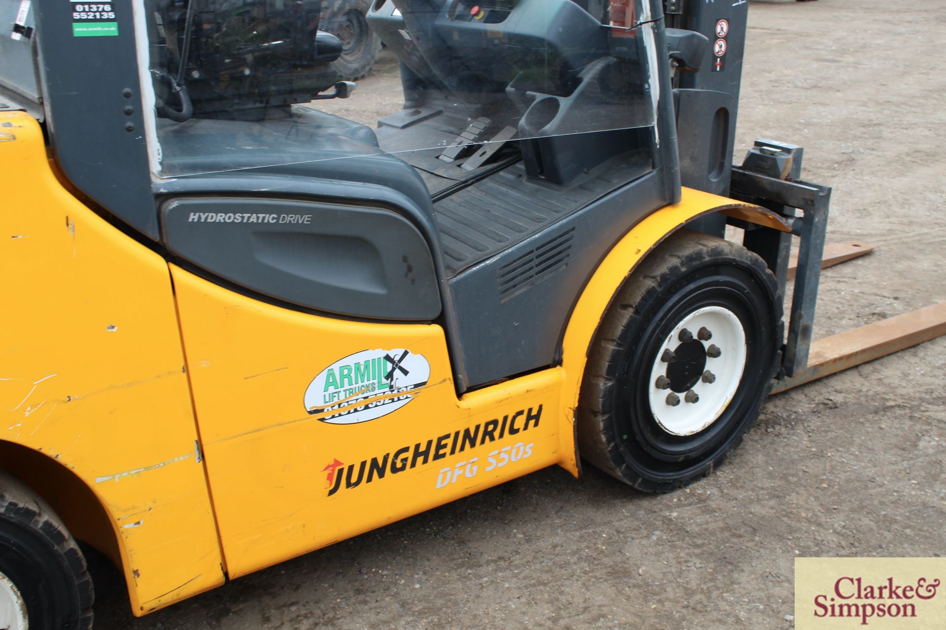 Jungheinrich DFG S50s masted forklift. 2015. 5,500 hours. 5T @ 600mm. Serial number FN495295. - Image 18 of 26