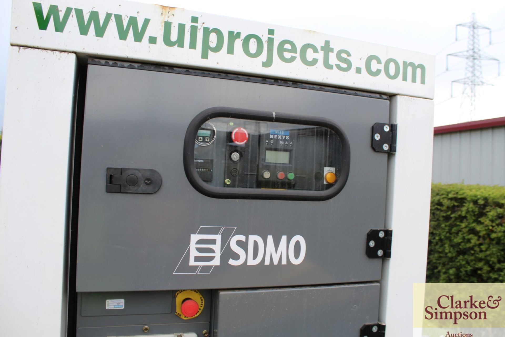 SDMO Rental Power R110C3 super silenced skid mounted generator. 2012. 100 hours. 230/400V, 3 - Image 6 of 12