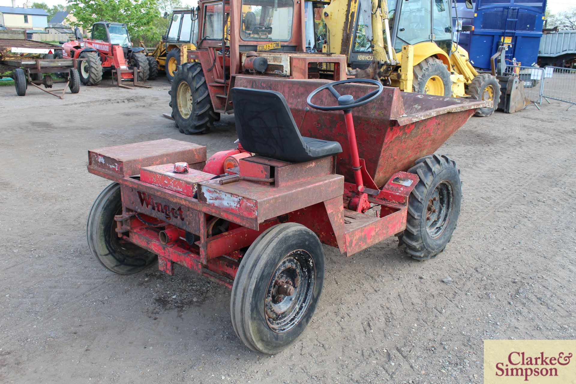 Winget 1.5T 2WD dumper. With Petter PH1 diesel engine and hydraulic tip. - Image 7 of 21