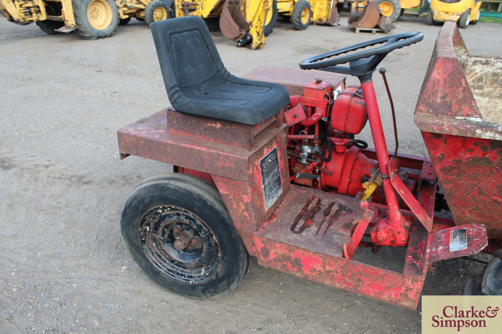 Winget 1.5T 2WD dumper. With Petter PH1 diesel engine and hydraulic tip. - Image 11 of 21